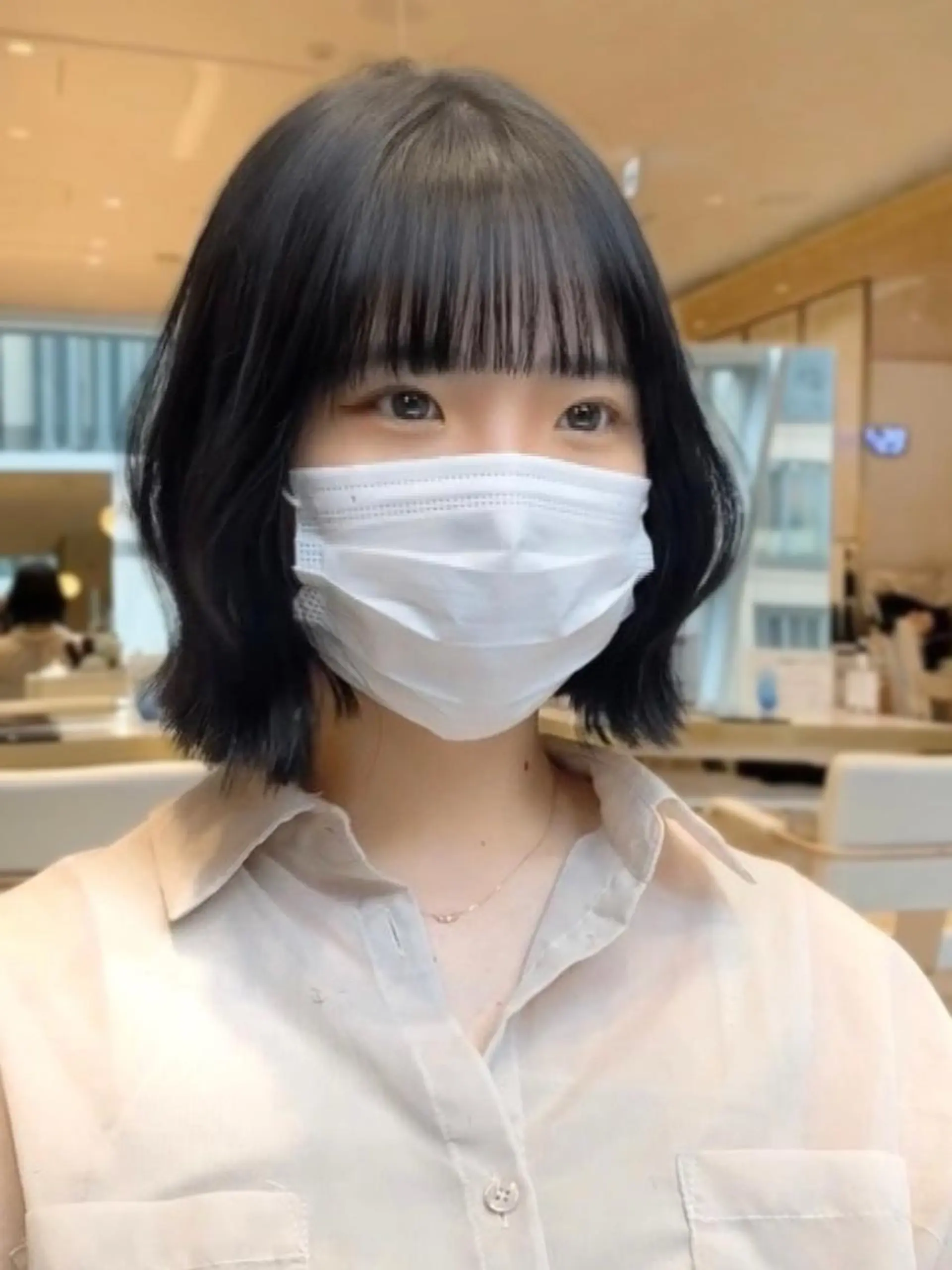 ミディアム カラー パーマ ヘアアレンジ カット ヘアカラー トリートメント 小野寺瑞希 /最小顔カットのヘアスタイル