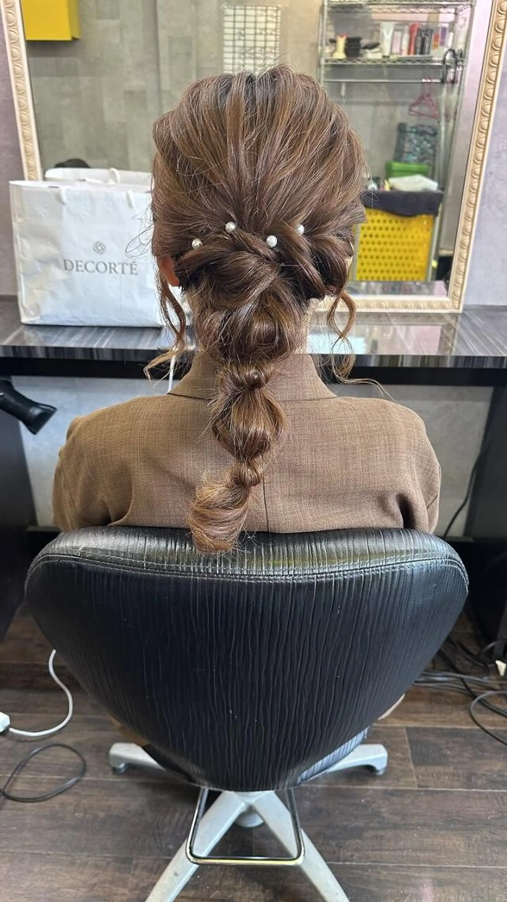 カラー セミロング ヘアアレンジ 小野 裕子のヘアスタイル