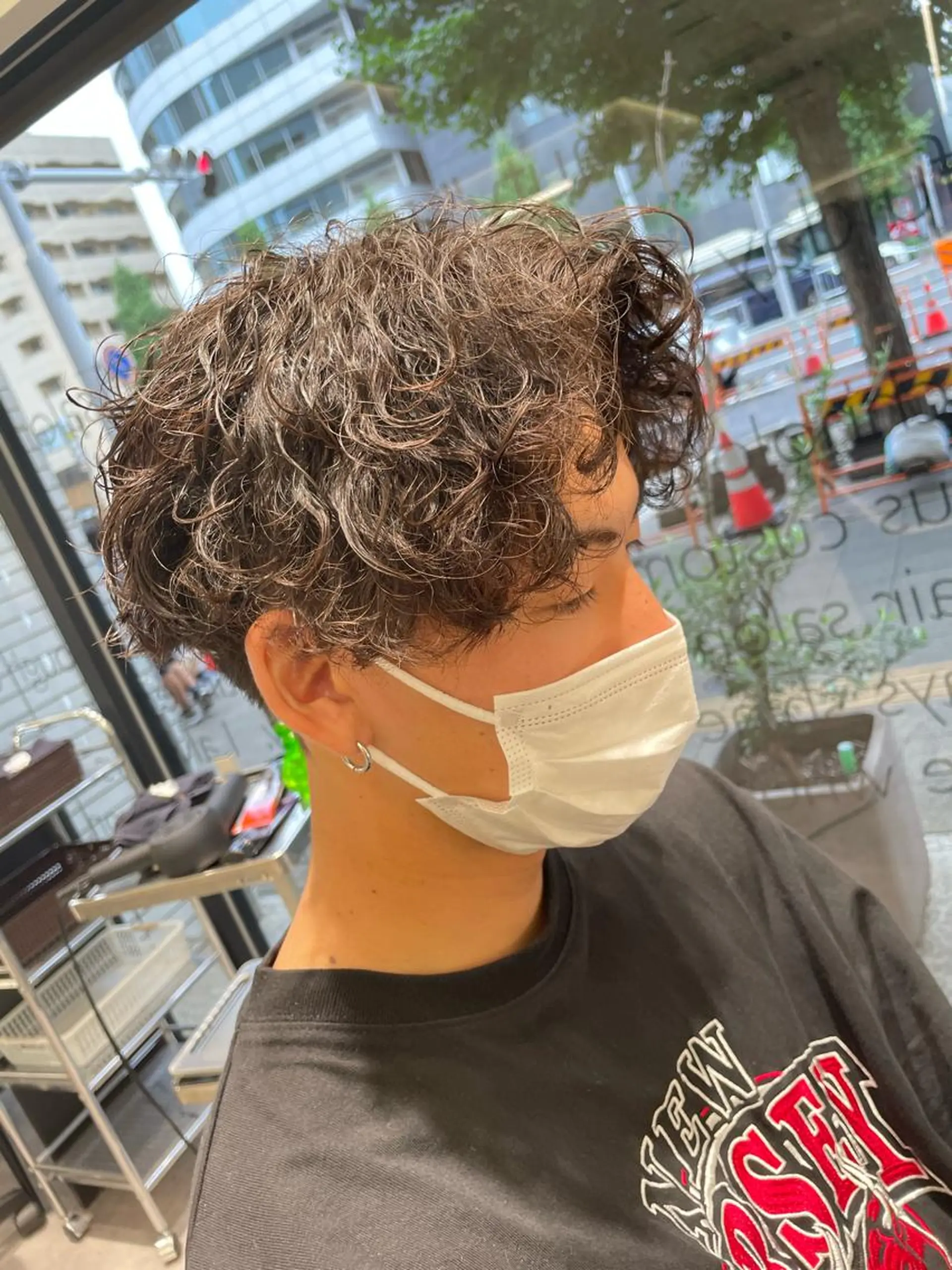 ショート パーマ メンズ カット メンズ特化店長✨ 9/13空◎岡本一真のヘアスタイル