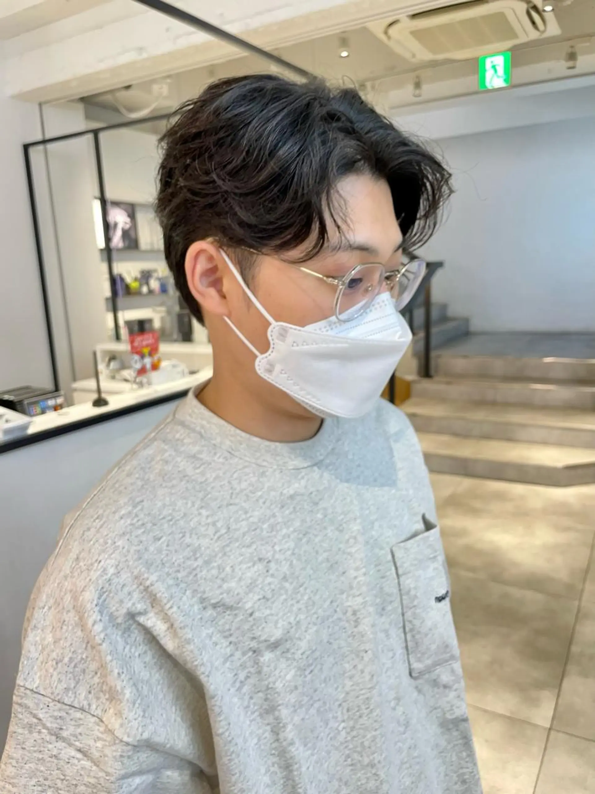 ショート パーマ メンズ カット パーマ 🇰🇷カルマパーマ kaito🇰🇷のヘアスタイル