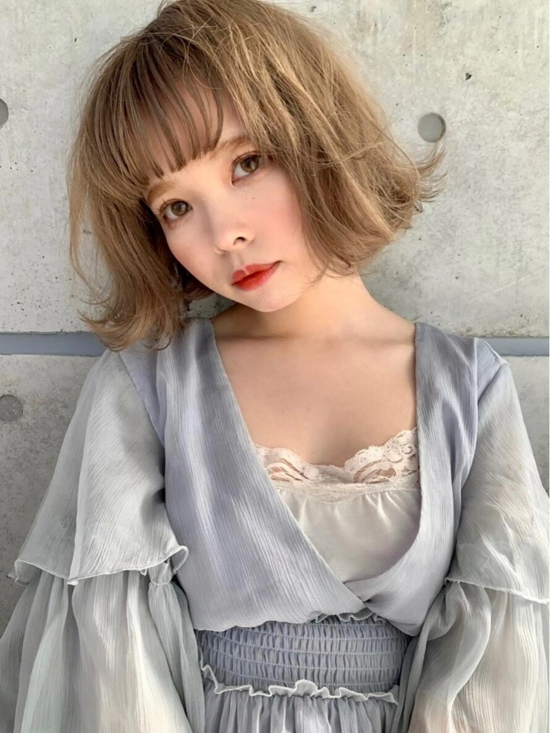 ミディアム カラー ブリーチ ヘアカラー トリートメント ヘアセット ❤️sai❤️ official❤️のヘアスタイル