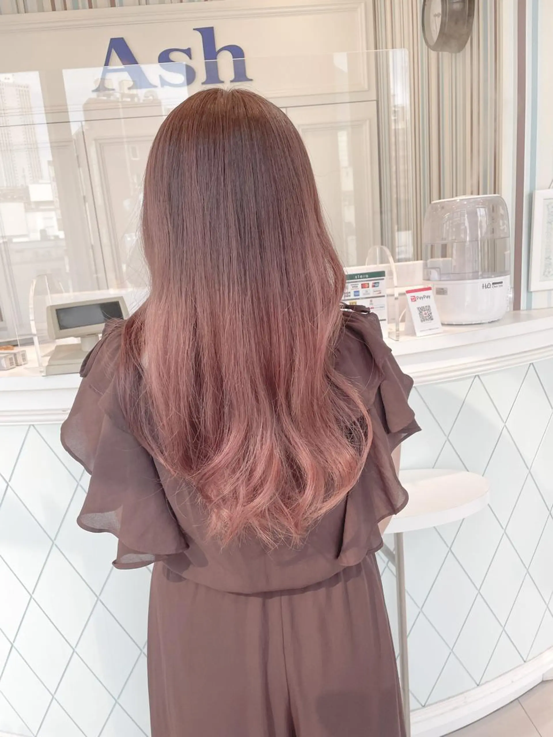 ロング 💗ブリーチなし 透け感💗徳井はやとのヘアスタイル
