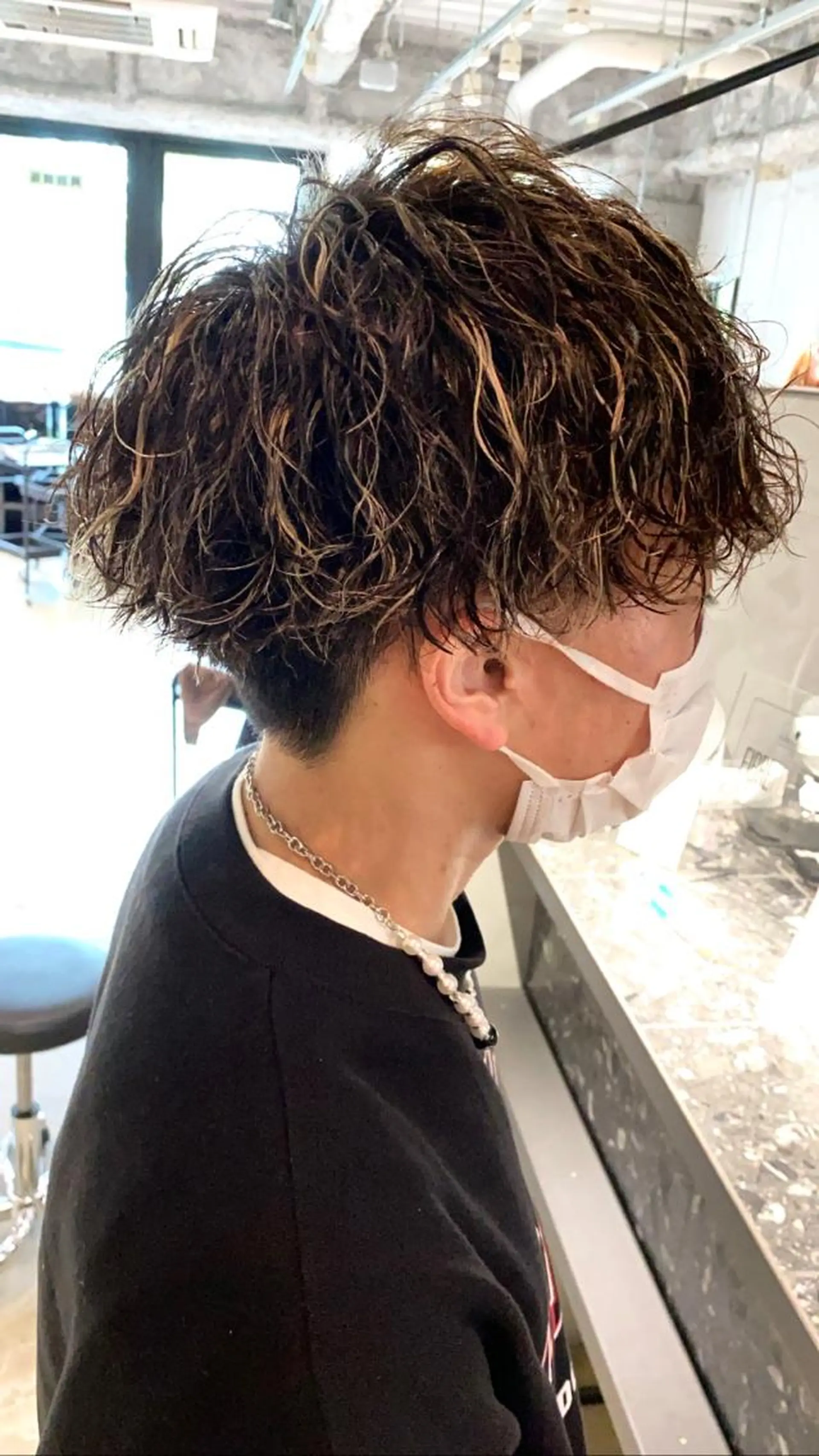 ショート パーマ 村里 大輔のヘアスタイル