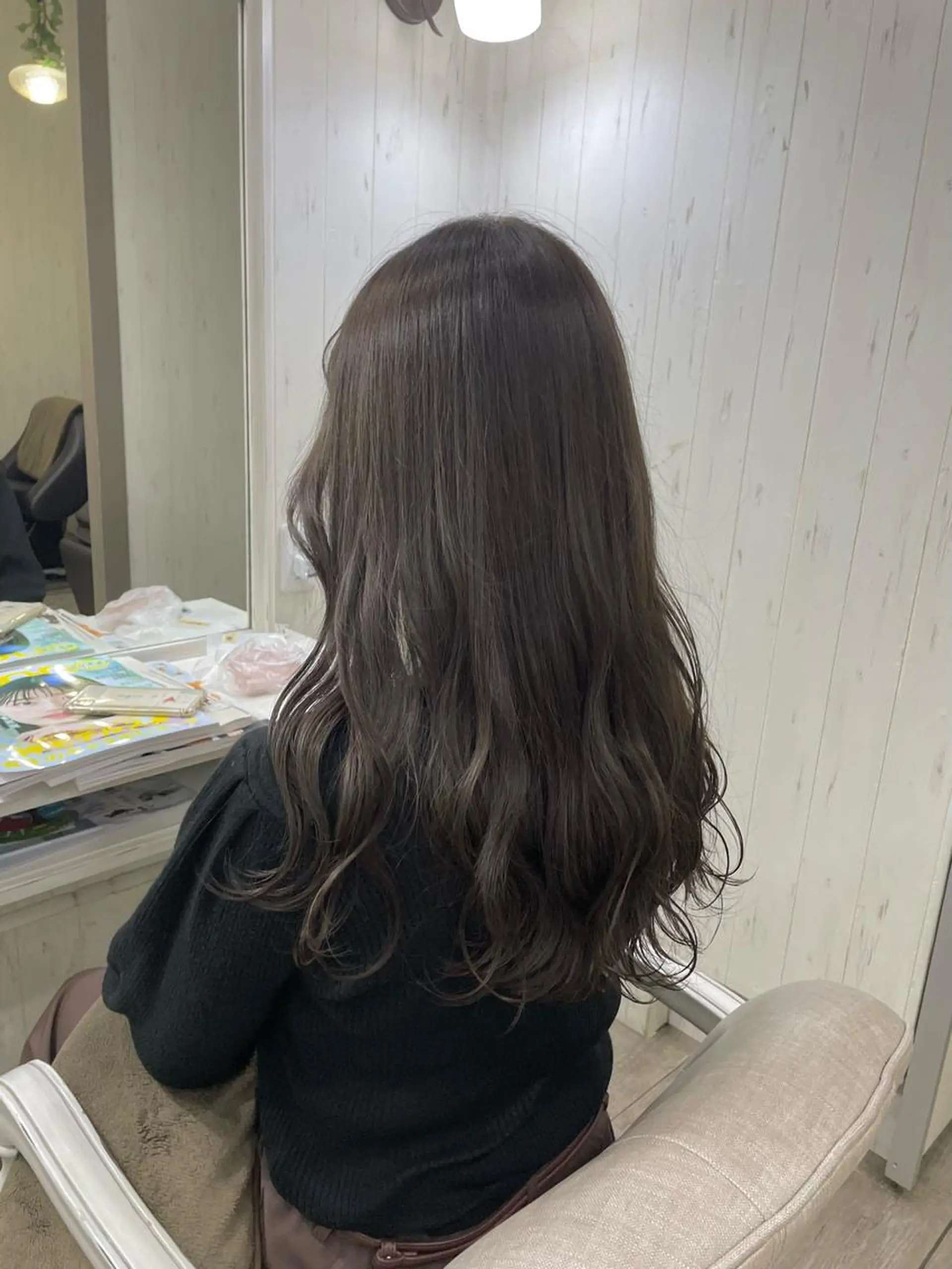 ロング カット ヘアカラー トリートメント ネモトメイナ🌿‬ 今月末で退職しますのヘアスタイル