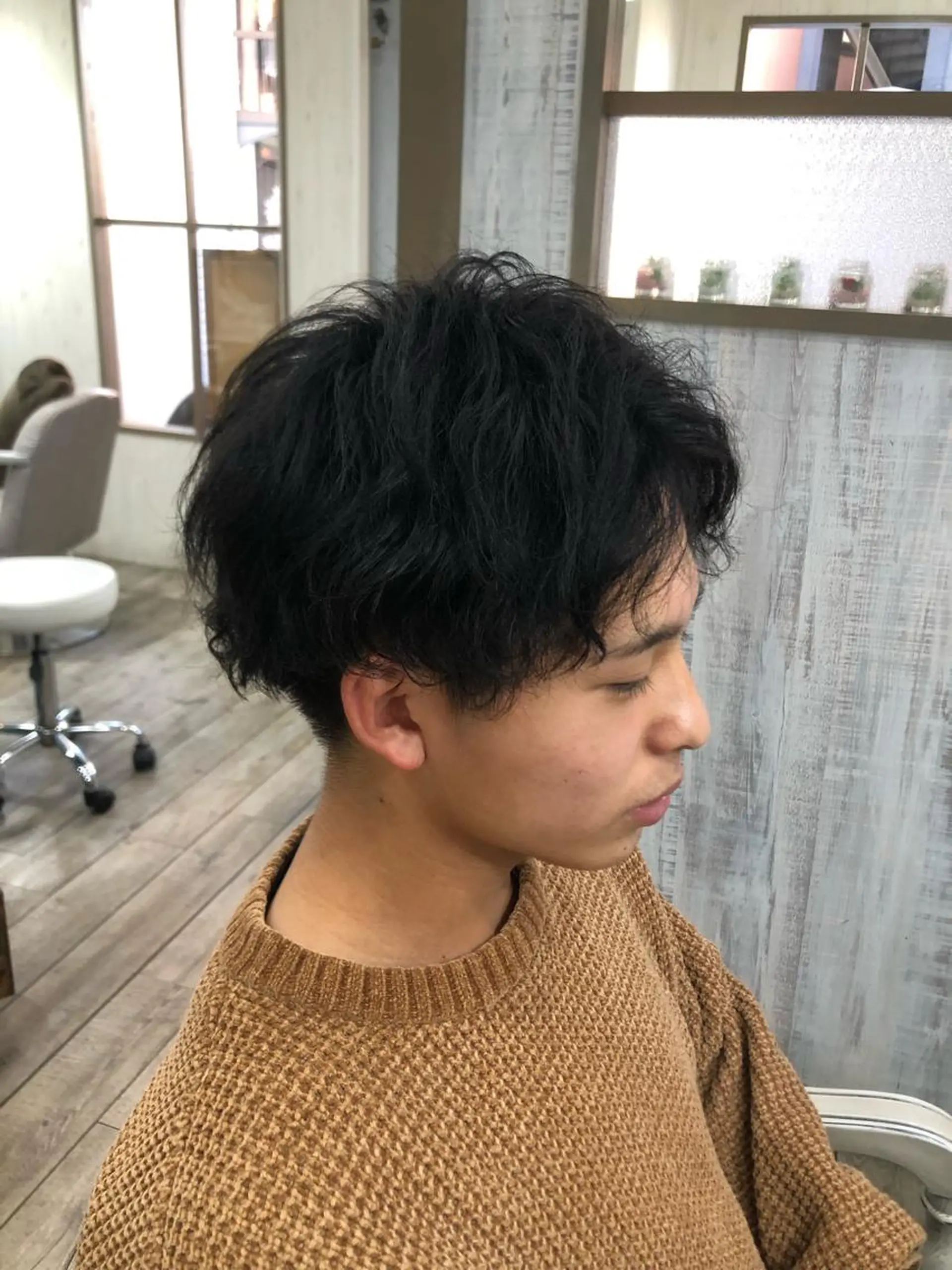 ショート パーマ メンズ カット パーマ イシジマ タカナリのヘアスタイル