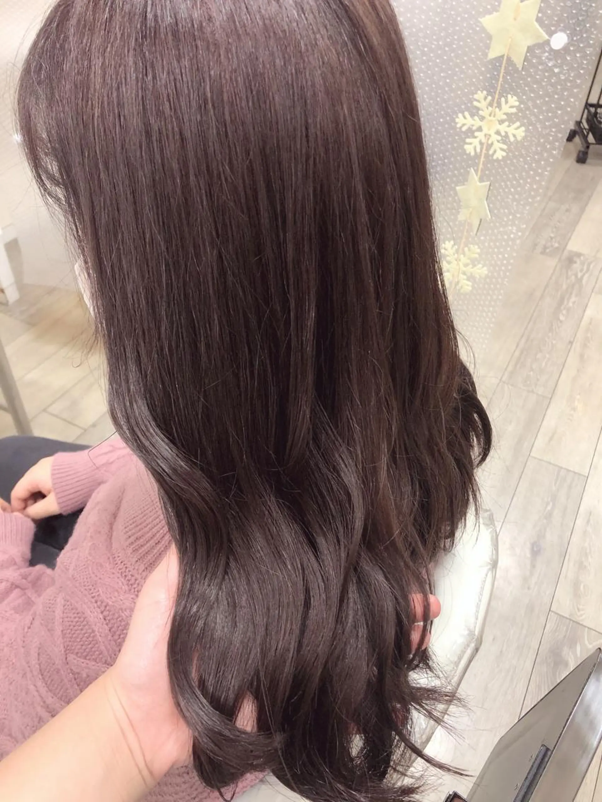 セミロング カット ヘアカラー いけがみ ゆかなのヘアスタイル