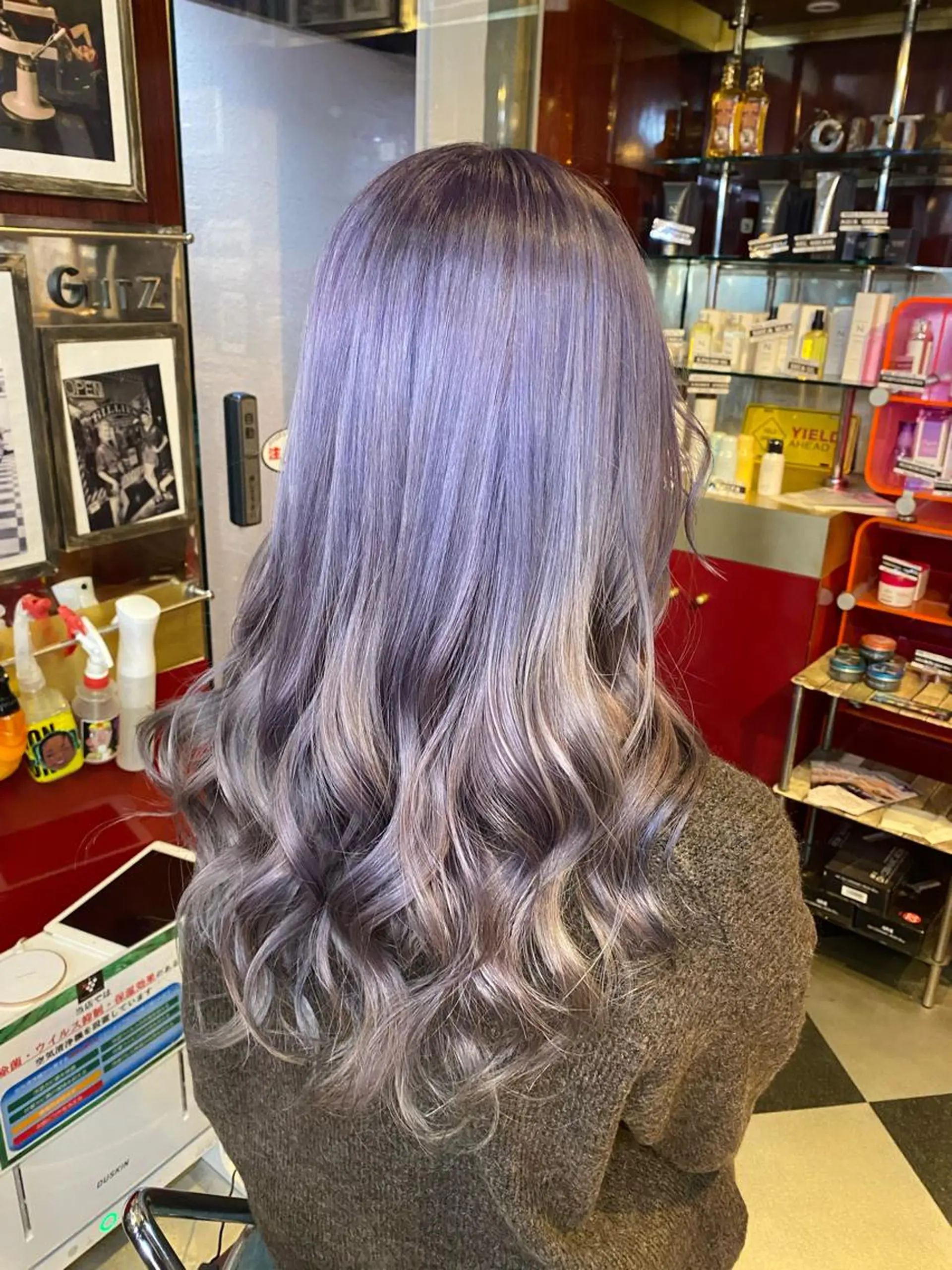ロング カラー カット ヘアカラー トリートメント カット/ピンク/ ラベンダー/長谷恵花のヘアスタイル