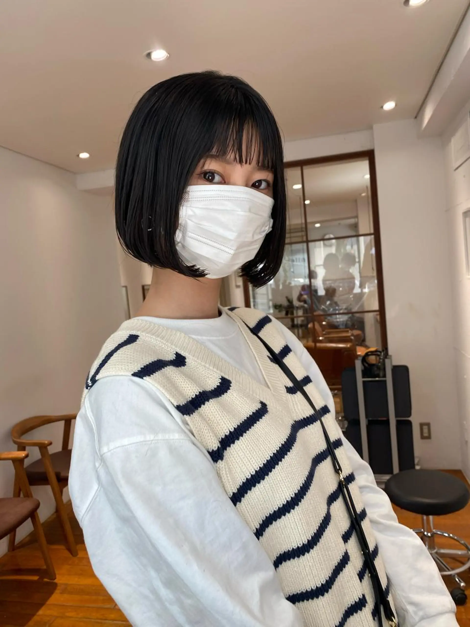 ミディアム カラー salowin三丁目所属・🟩ベージュ/ショー ト/ボブ🟩タカモリのヘアスタイル