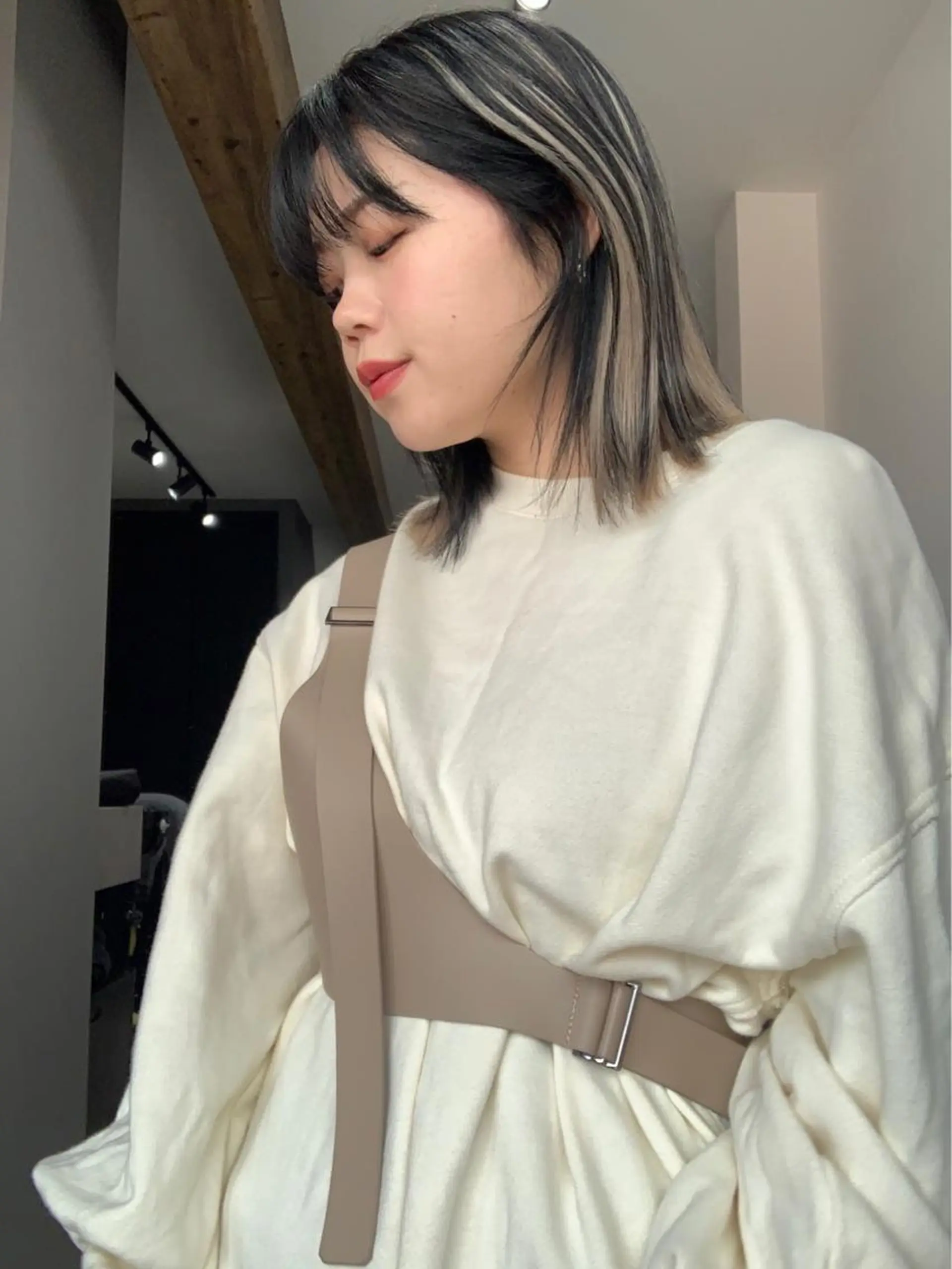 ミディアム カラー ブリーチ/アレンジ 天満/chihiroのヘアスタイル