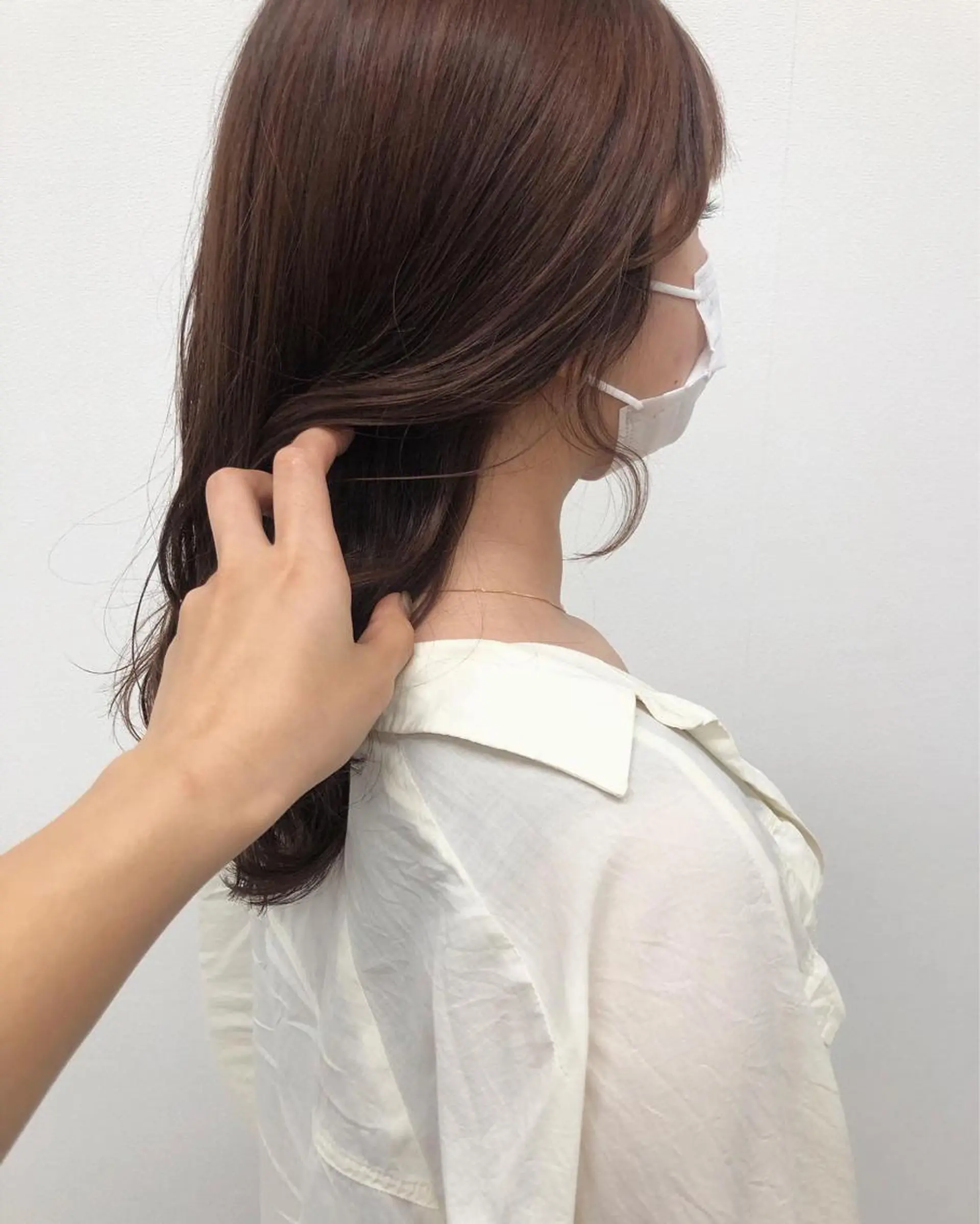 セミロング カラー ヘアアレンジ ブラウンカラー カット ヘアカラー トリートメント 酸性縮毛矯正🧴韓国 レイヤー/髪質改善のヘアスタイル