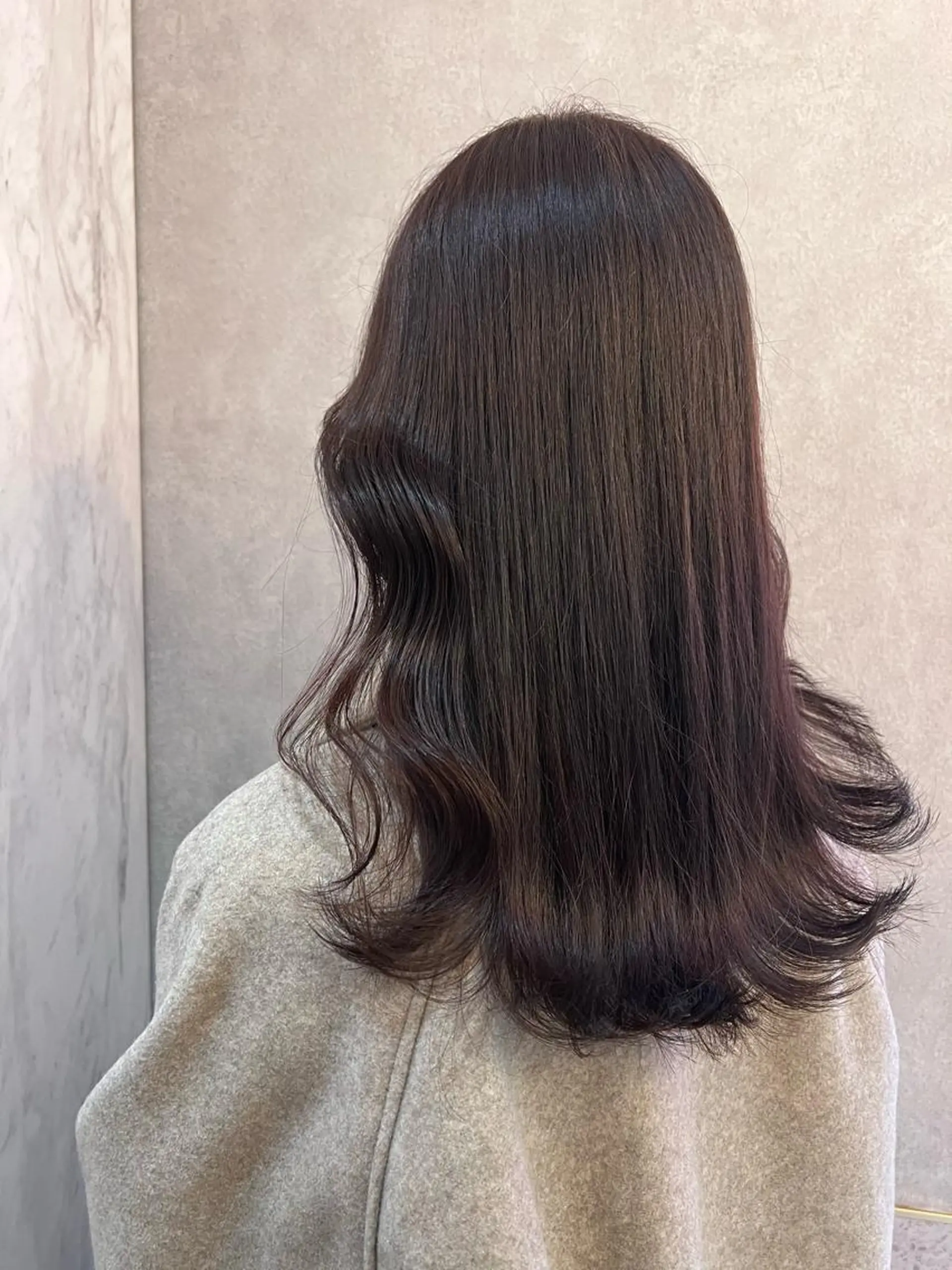 セミロング カット ヘアカラー トリートメント 🎀しゅな/韓国 レイヤー/透明感♡のヘアスタイル
