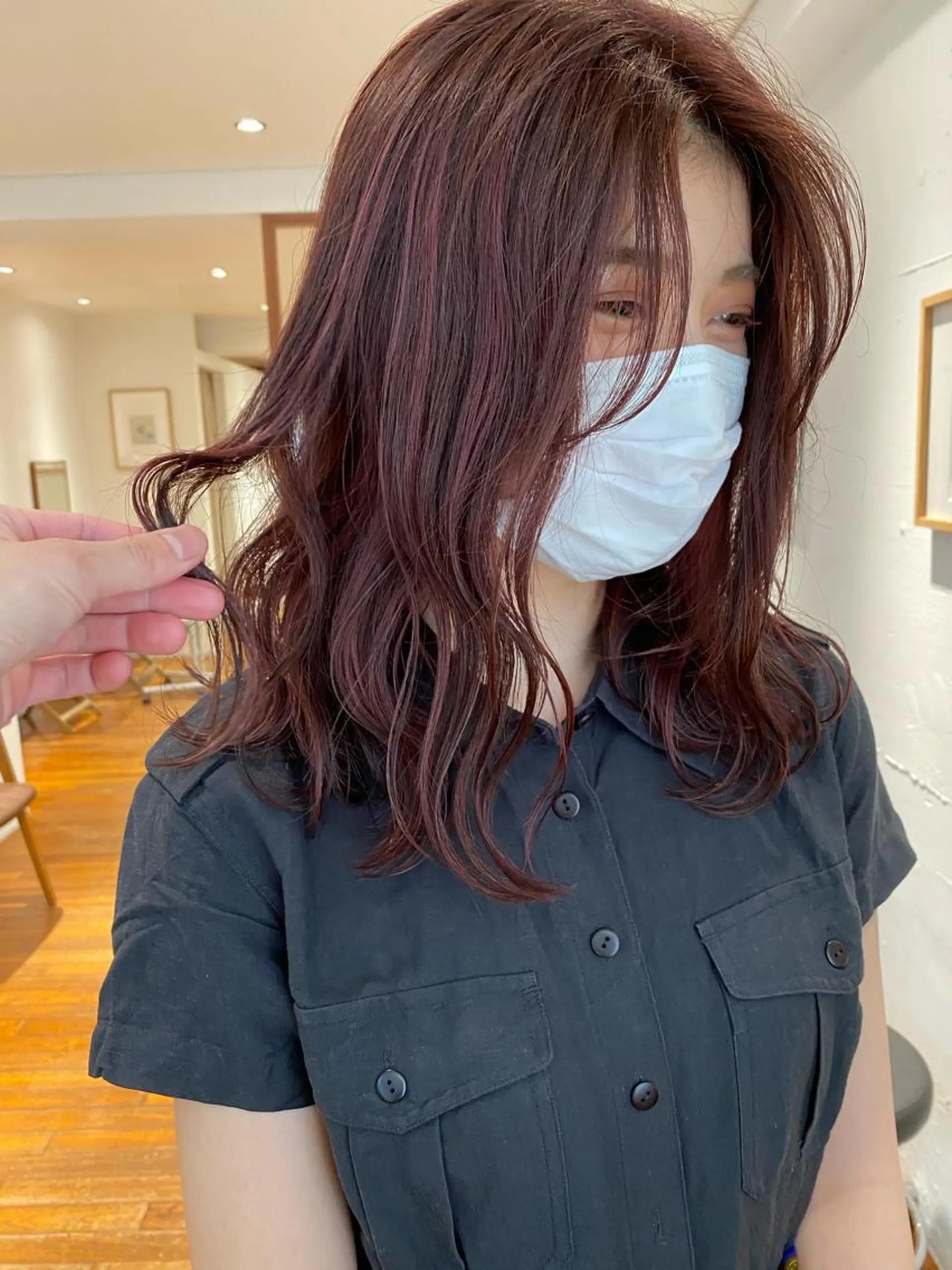 セミロング カラー salowin三丁目所属・🟩ベージュ/ショー ト/ボブ🟩タカモリのヘアスタイル