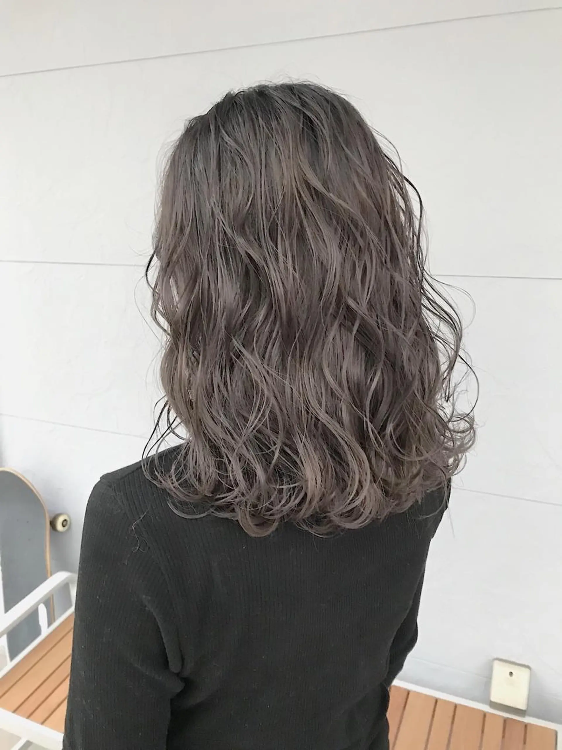 セミロング カラー ヘアアレンジ グレージュ ヘアカラー トリートメント lani 天神大名/ブリーチのヘアスタイル