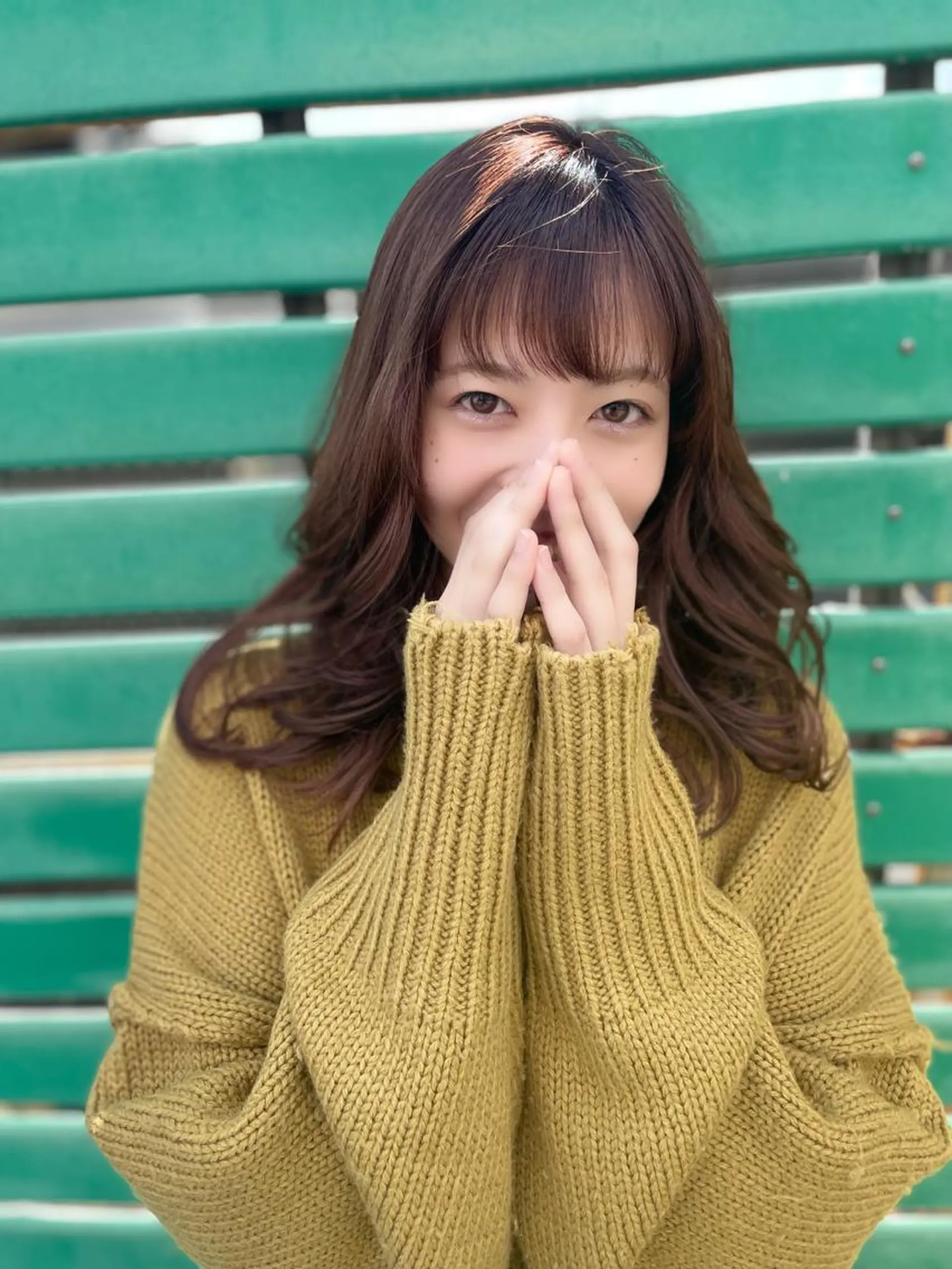 セミロング 韓国風ヘア TMJ所属・バズる韓国ヘア 🇰🇷溝邊　拓麿のヘアスタイル