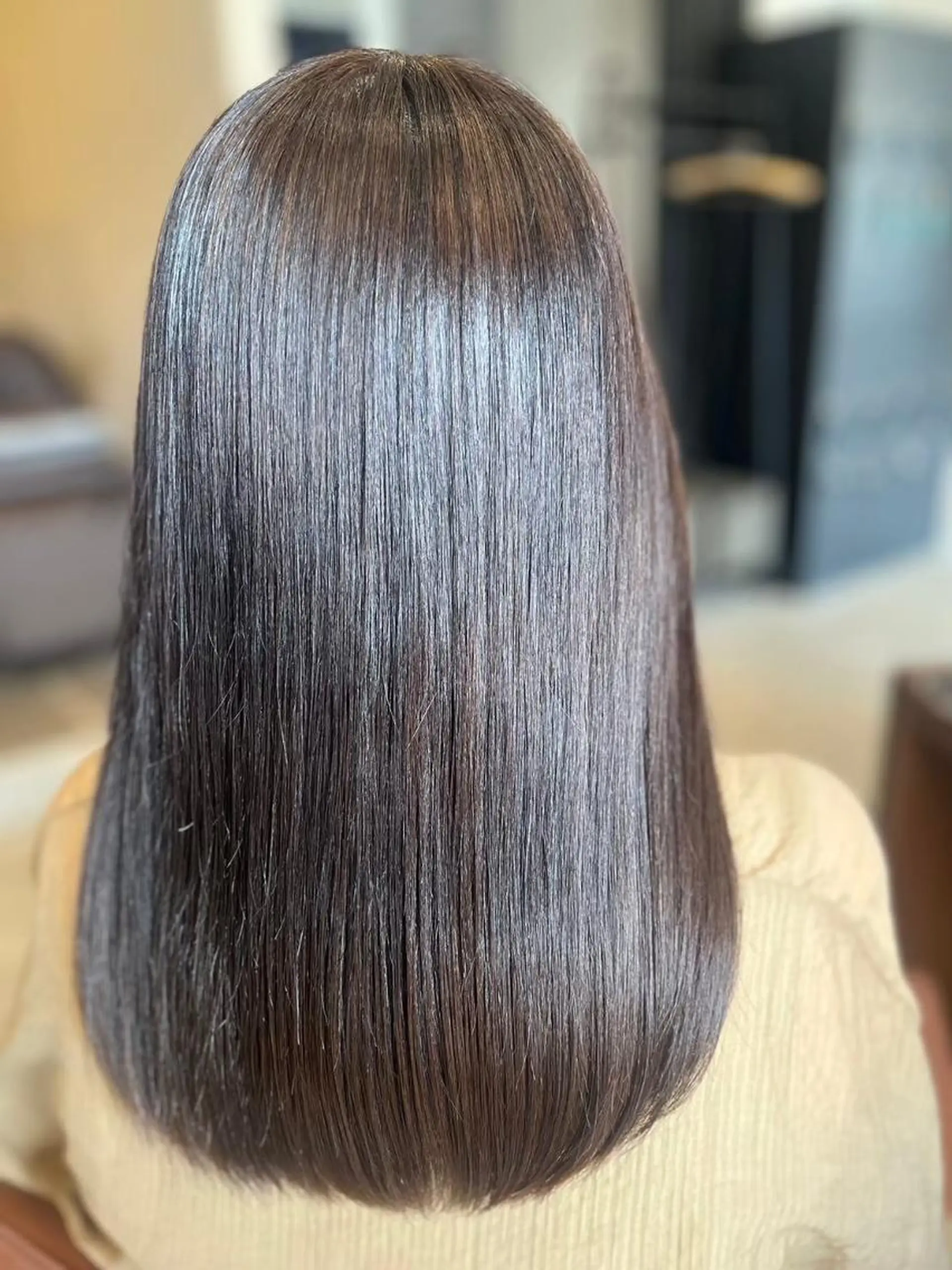 セミロング ヘアカラー トリートメント ヘッドスパ ⭐️髪質改善ヘア エステeme札幌⭐️のヘアスタイル