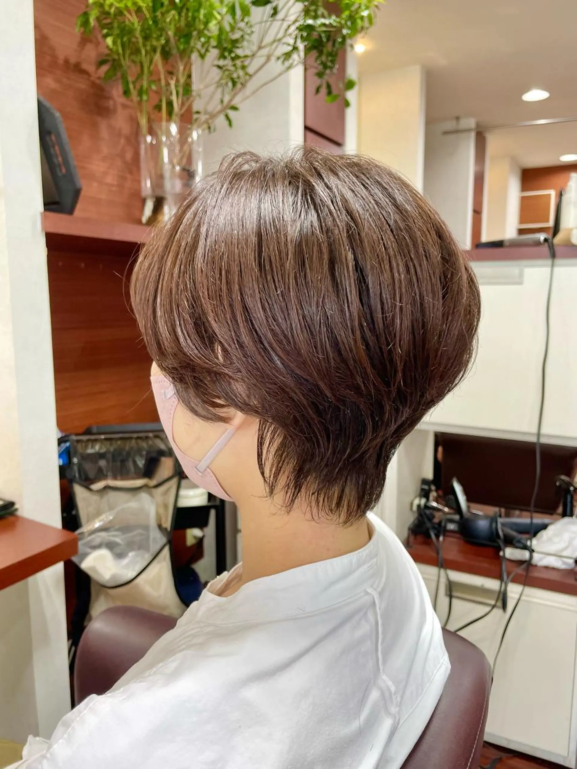 ショート カラー ハンサムショート ベージュカラー オレンジ オレンジベージュ ショートヘア 💎韓国カラー Giness坂下巧のヘアスタイル