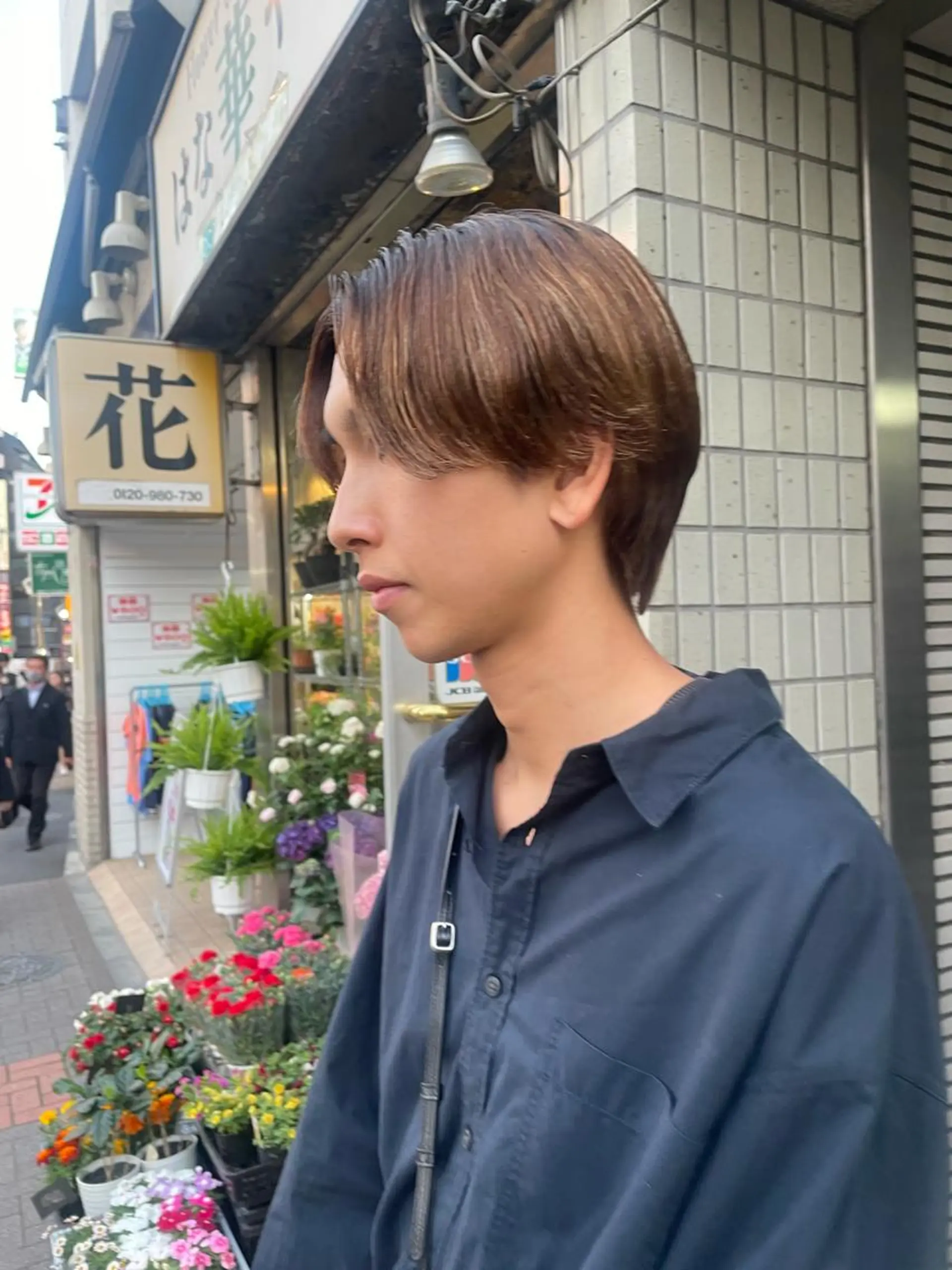 メンズ センターパート RIN／韓国ヘア レイヤーカットのヘアスタイル