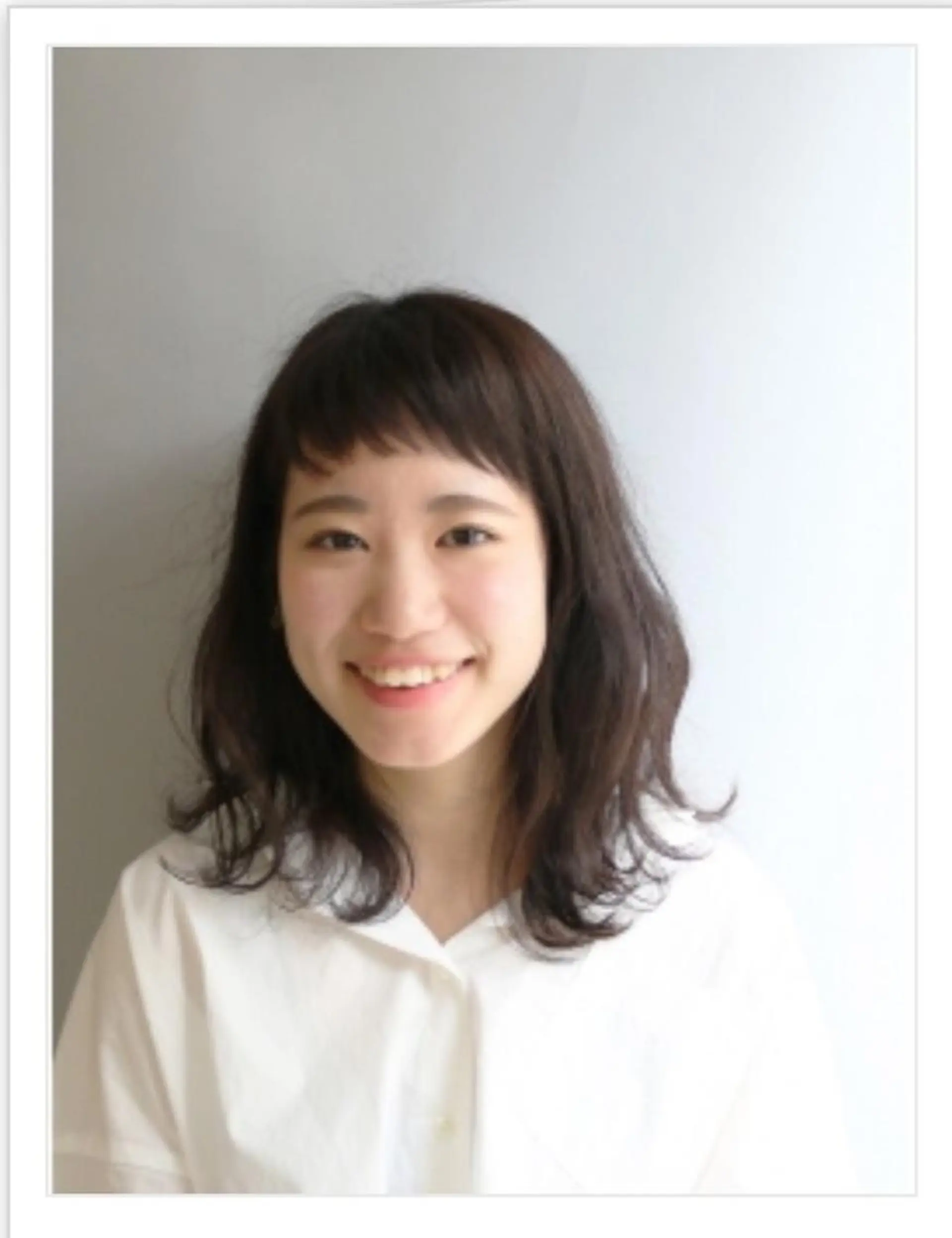 ミディアム セミロング パーマ 石井 紫文のヘアスタイル