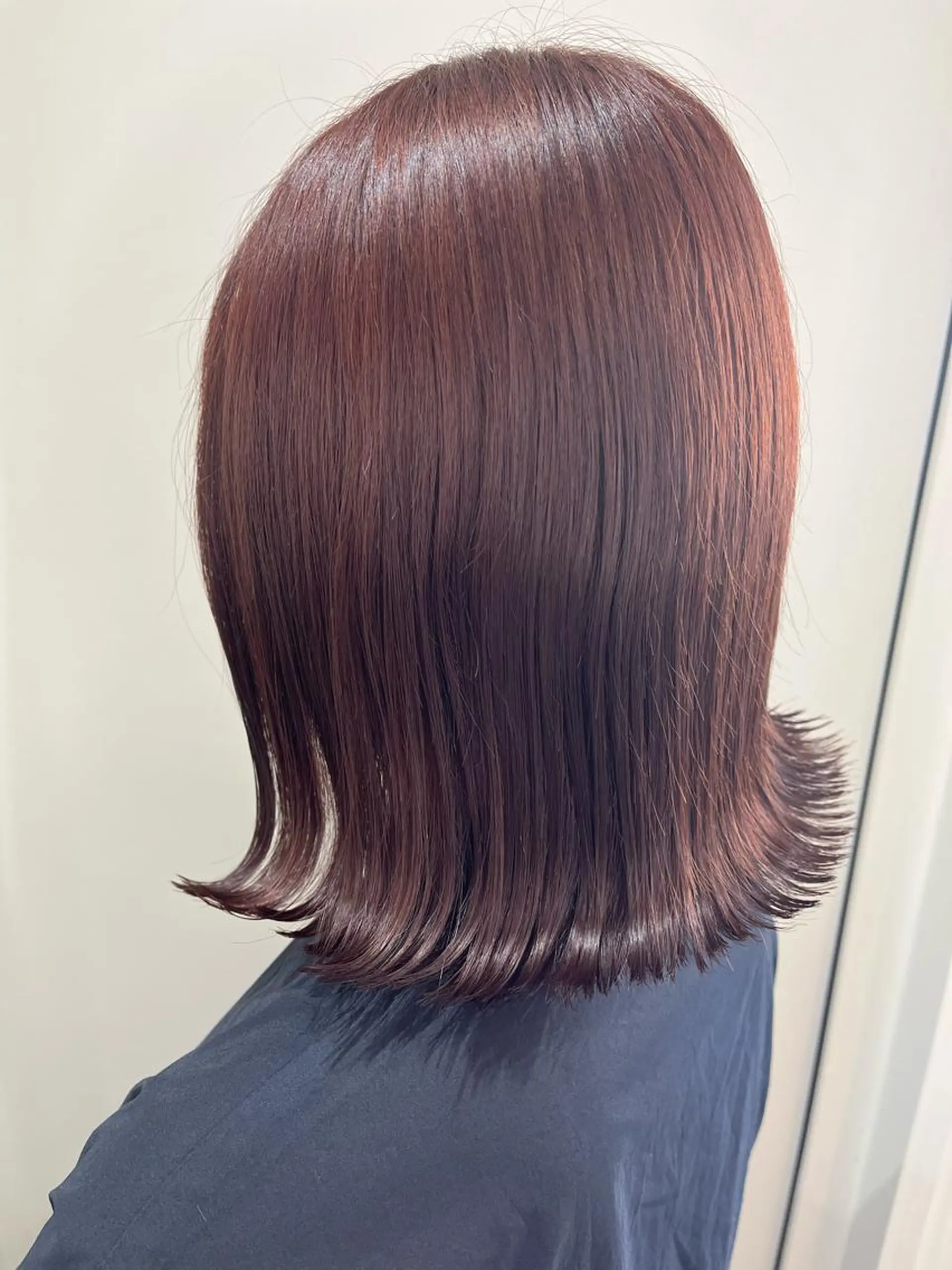 ミディアム カラー ブラウンカラー ピンクカラー ピンクブラウン Pocketいわき 深谷 智花のヘアスタイル