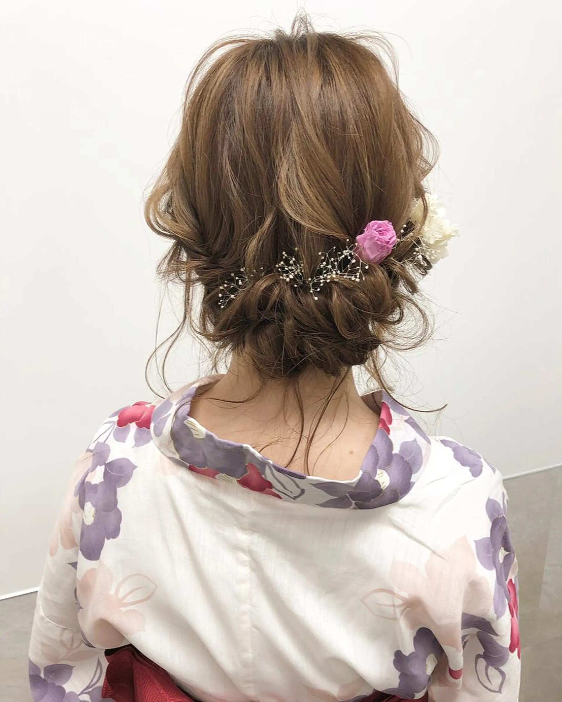 ミディアム カラー ヘアアレンジ 浴衣 autre所属・大久保 ひでなりのヘアスタイル