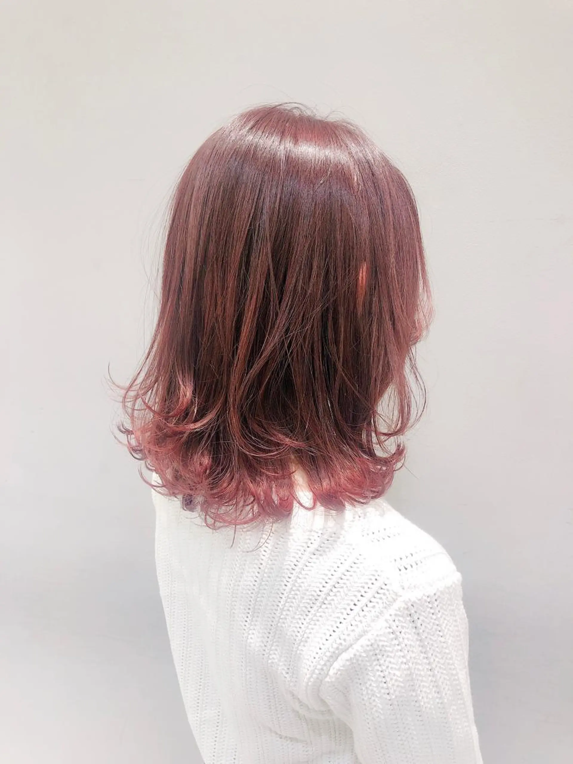 セミロング 似合わせ艶髪カラー ❤️ハダユミのヘアスタイル
