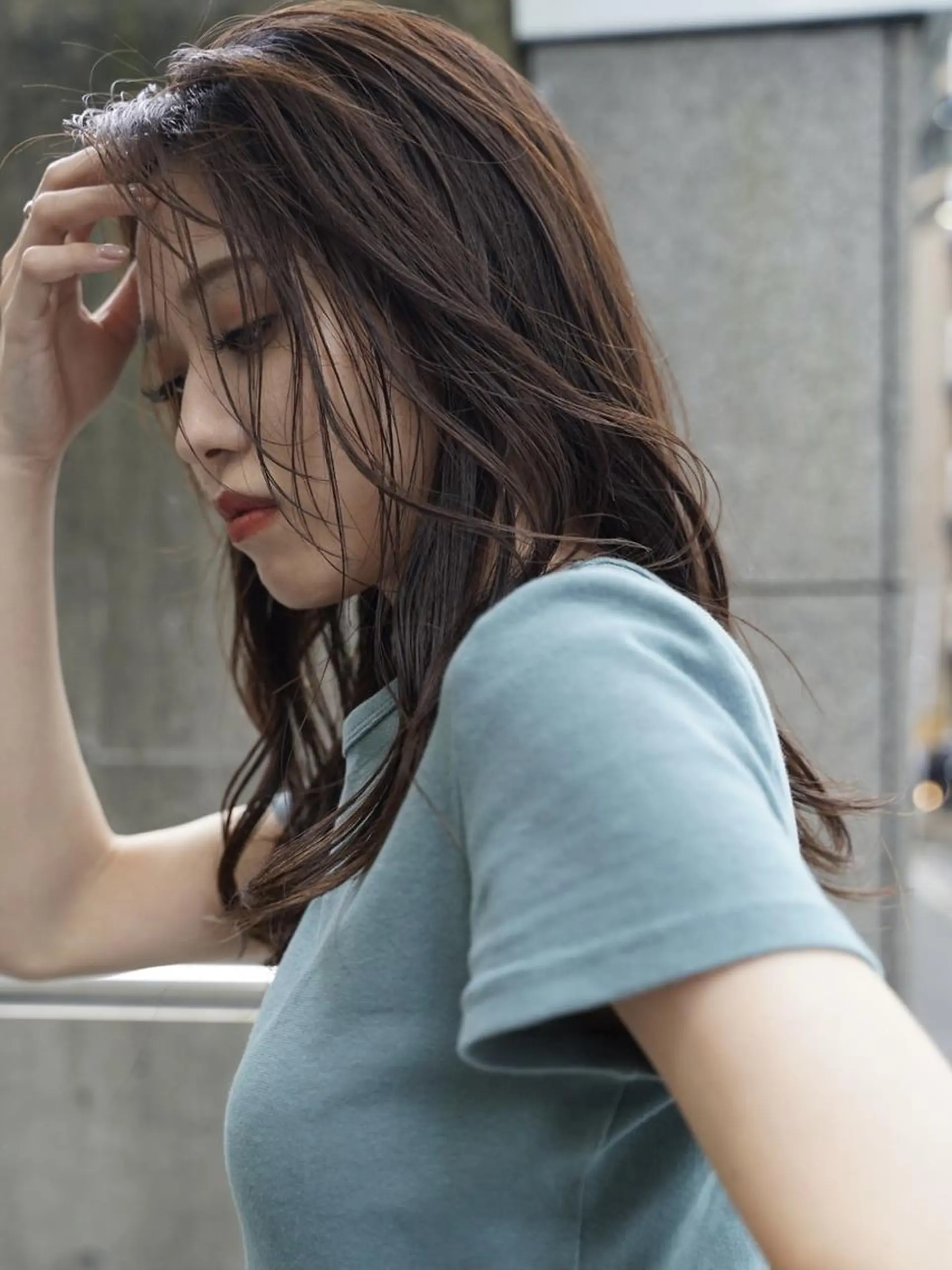 ロング 柳下 涼のヘアスタイル