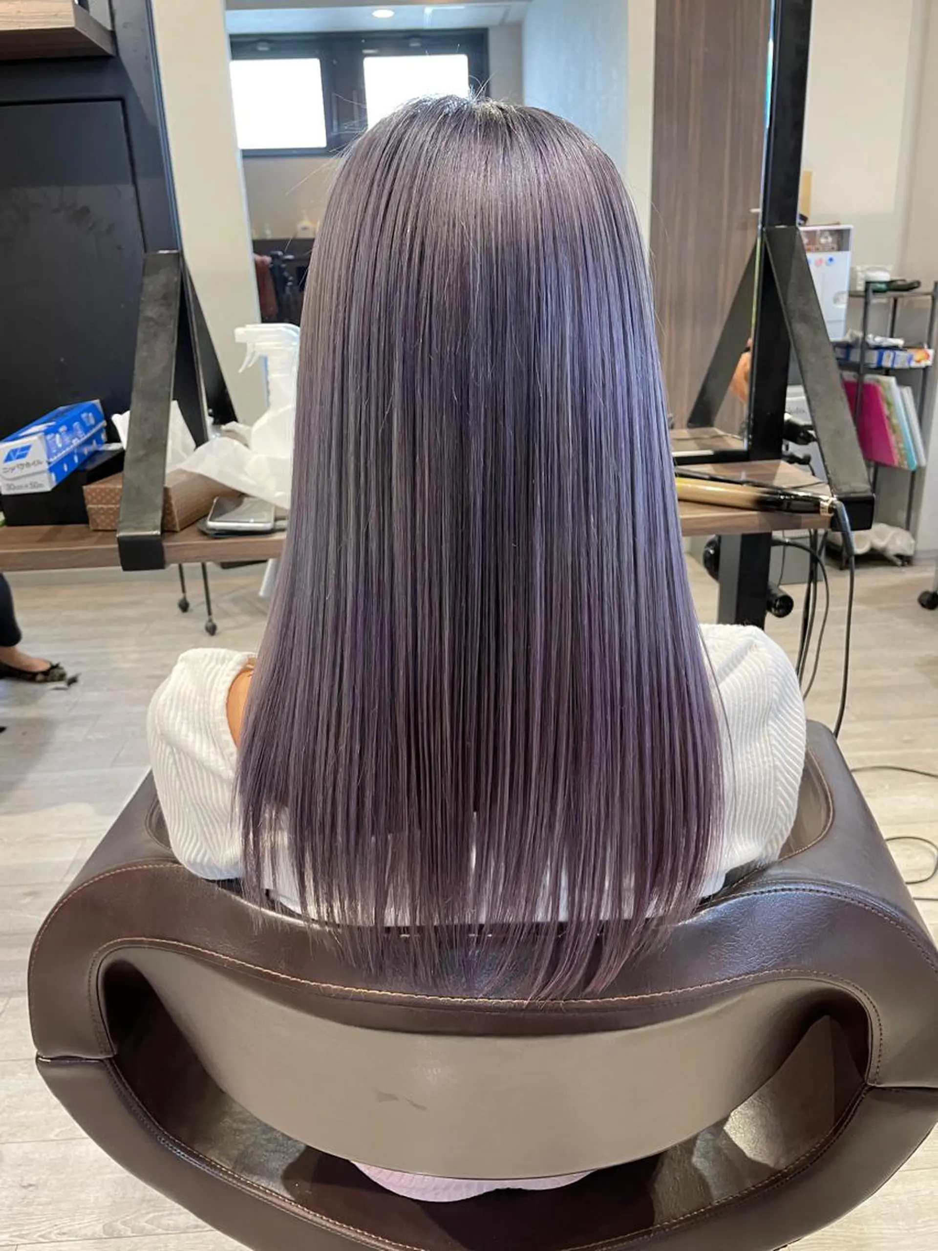 セミロング カラー 神野 雅樹のヘアスタイル