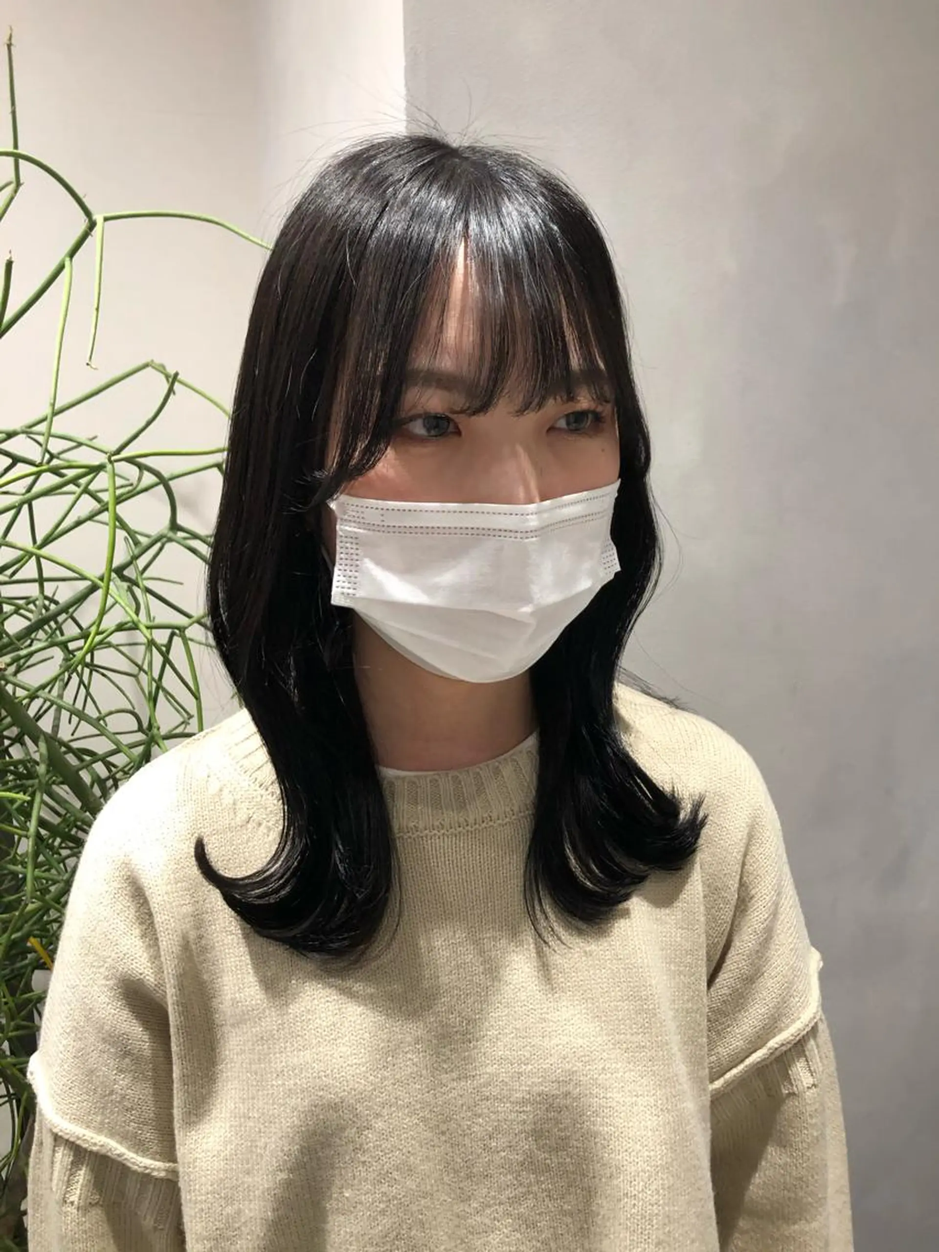 セミロング 韓国風ヘア ❤︎︎韓国ヘア❤︎︎ 𝑺𝒉𝒊𝒉𝒐のヘアスタイル