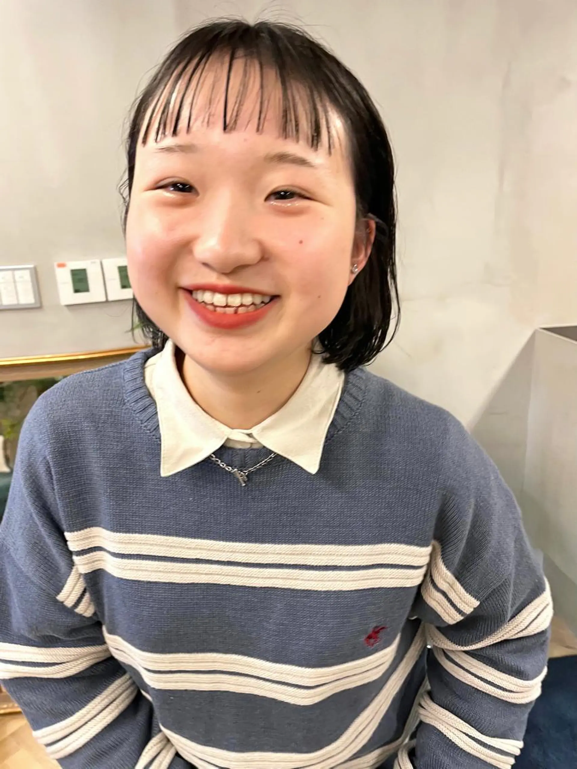 ミディアム カラー パーマ ヘアアレンジ メンズ キッズ ネイル マツエク・マツパ カット ヘアカラー トリートメント tatsumi/ボブ ウルフ/レイヤーのヘアスタイル