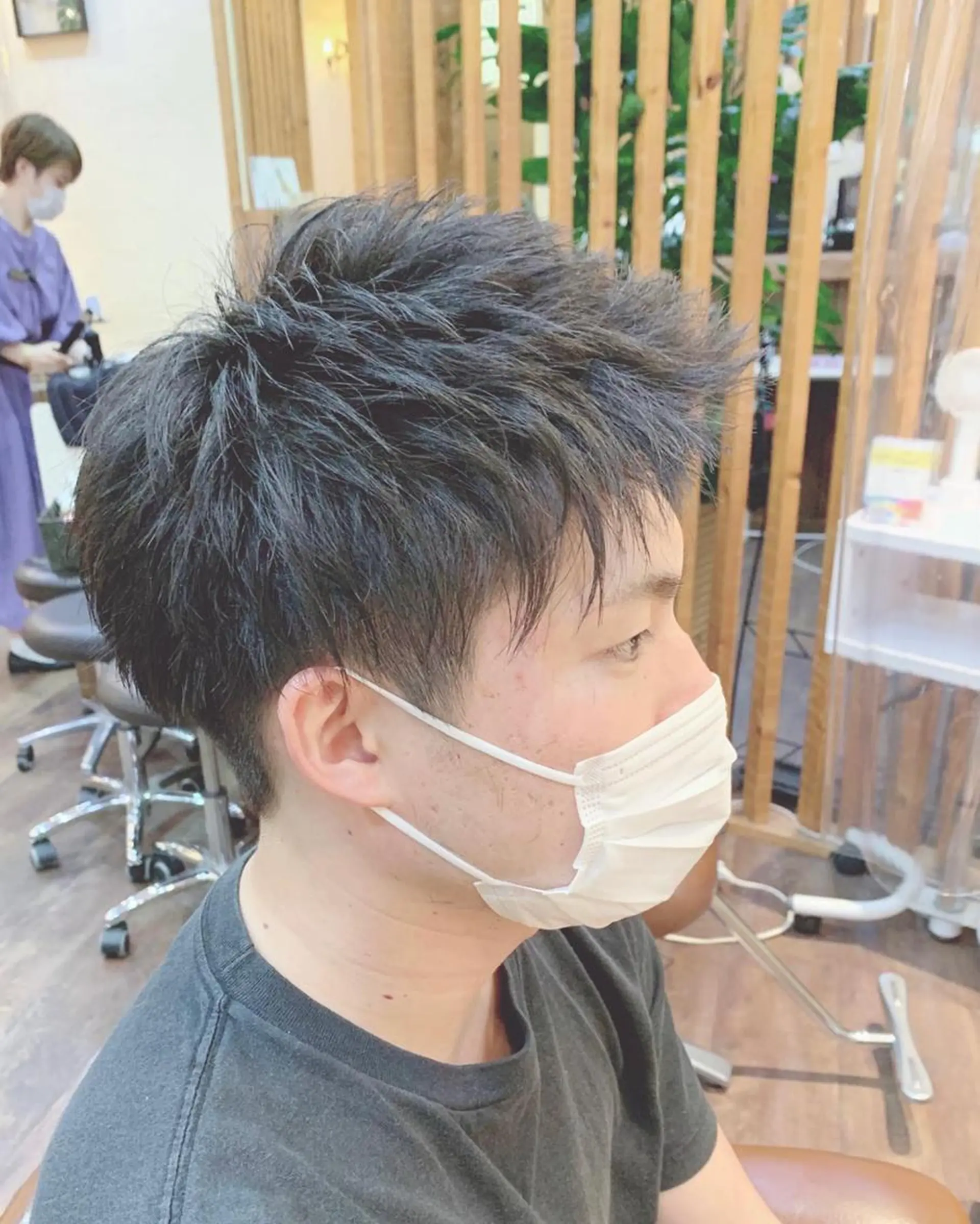 ショート カラー メンズ アップバング 学生（メンズ向け） メンズショート ツーブロック 外国人風カラー 🌿ヤマグチ ユウキ🌿のヘアスタイル