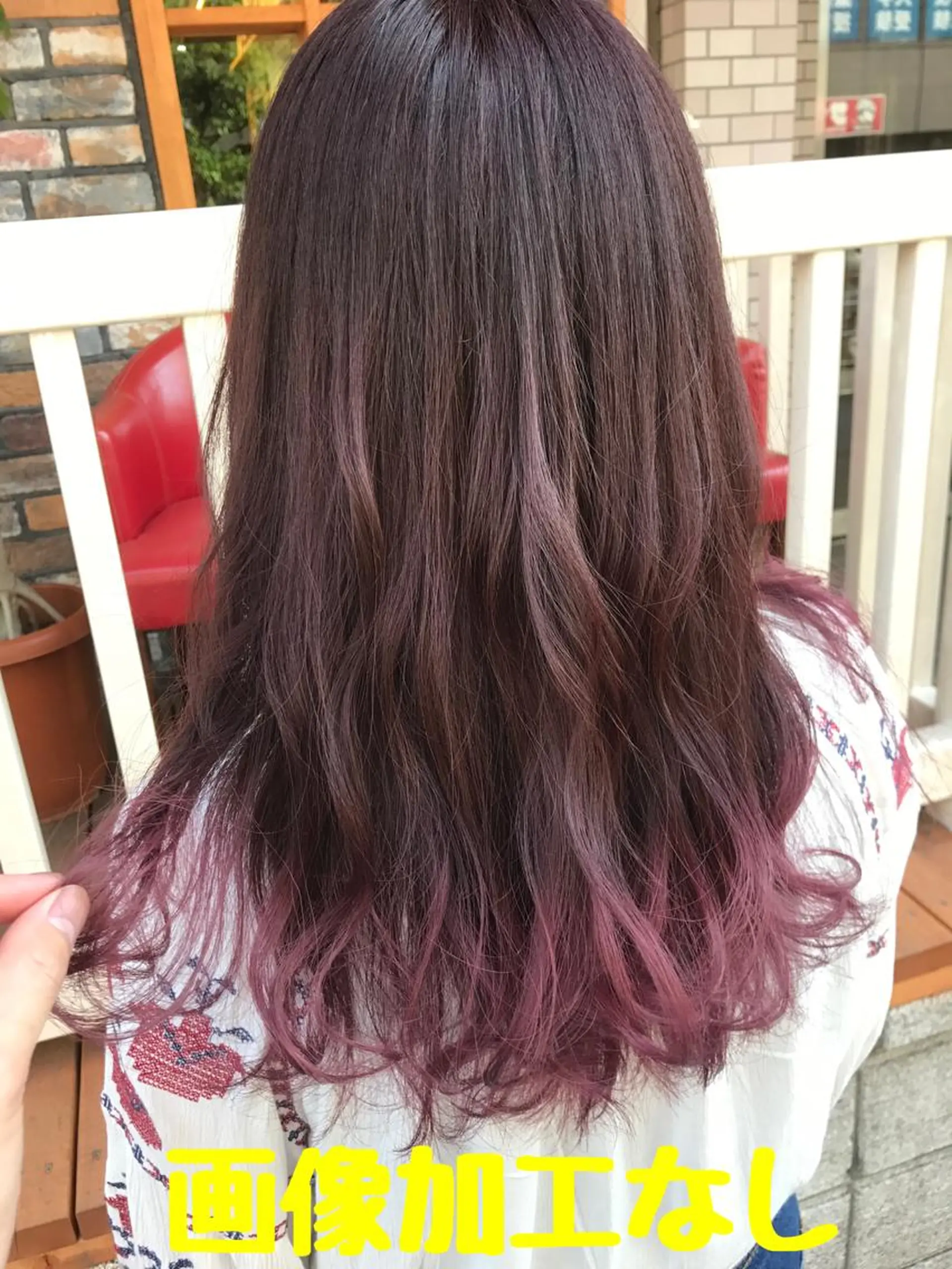 セミロング カラー ブリーチ ピンクカラー ピンクパープル パープルカラー 平尾 拓也のヘアスタイル