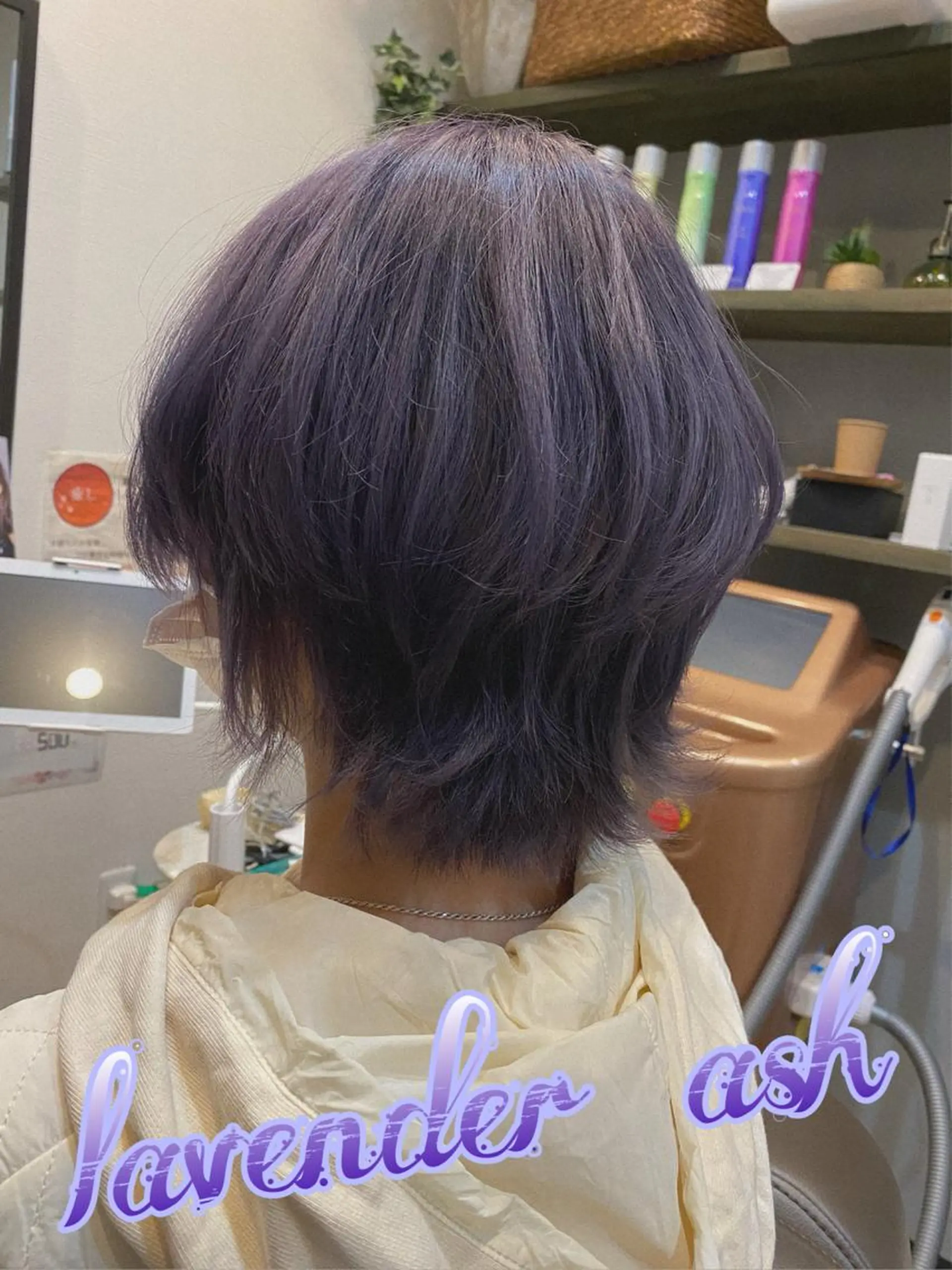 ミディアム カラー アッシュ ラベンダーカラー ラベンダーアッシュ RIRŪA所属・プルシールエクステ ちゃきのヘアスタイル