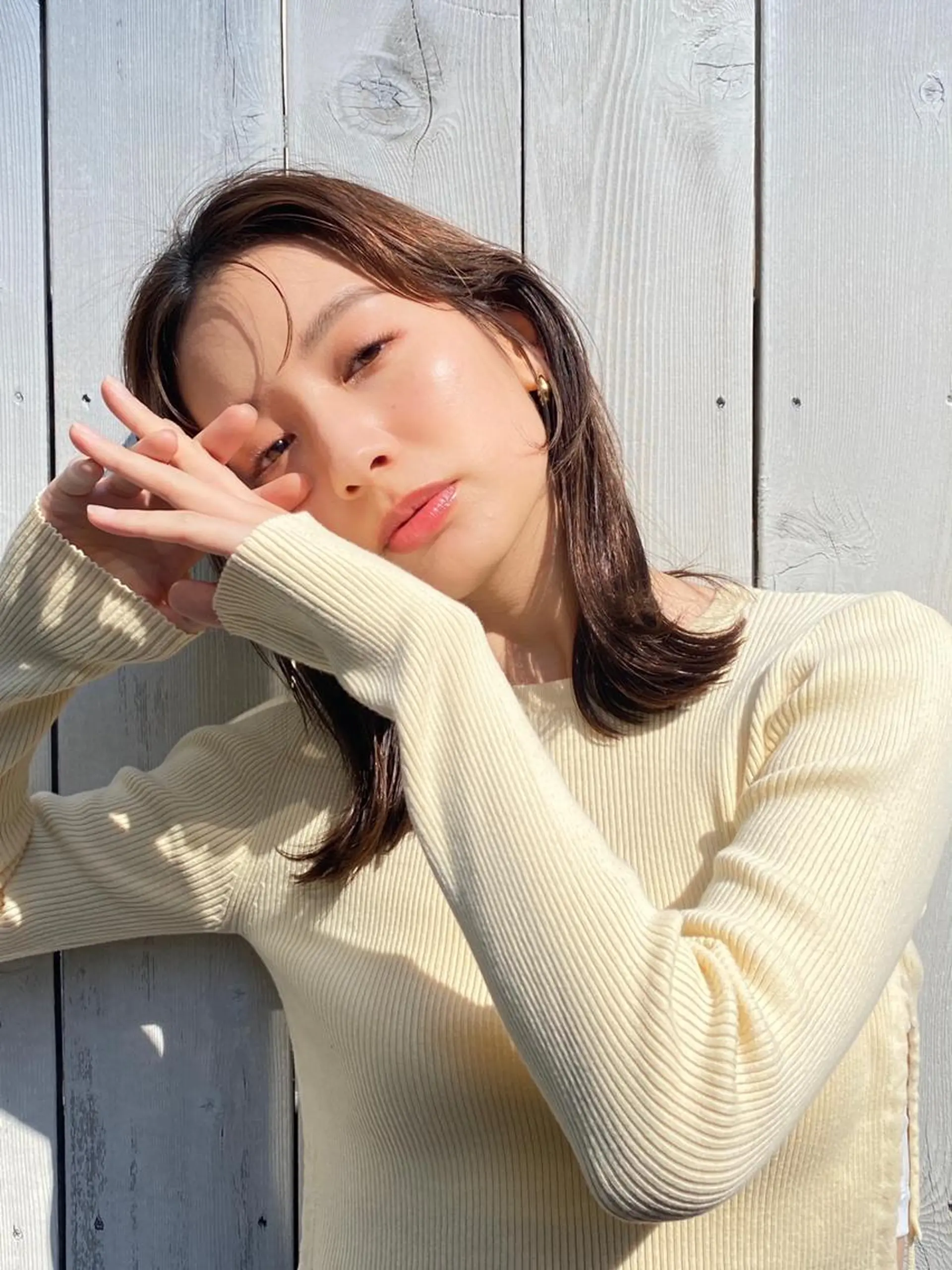 ミディアム ミディアムパーマ ボブ くびれヘア ハイライト 髪質改善 ヘアカラー トリートメント ROW町田🌿 大人可愛い/艶髪改善のヘアスタイル