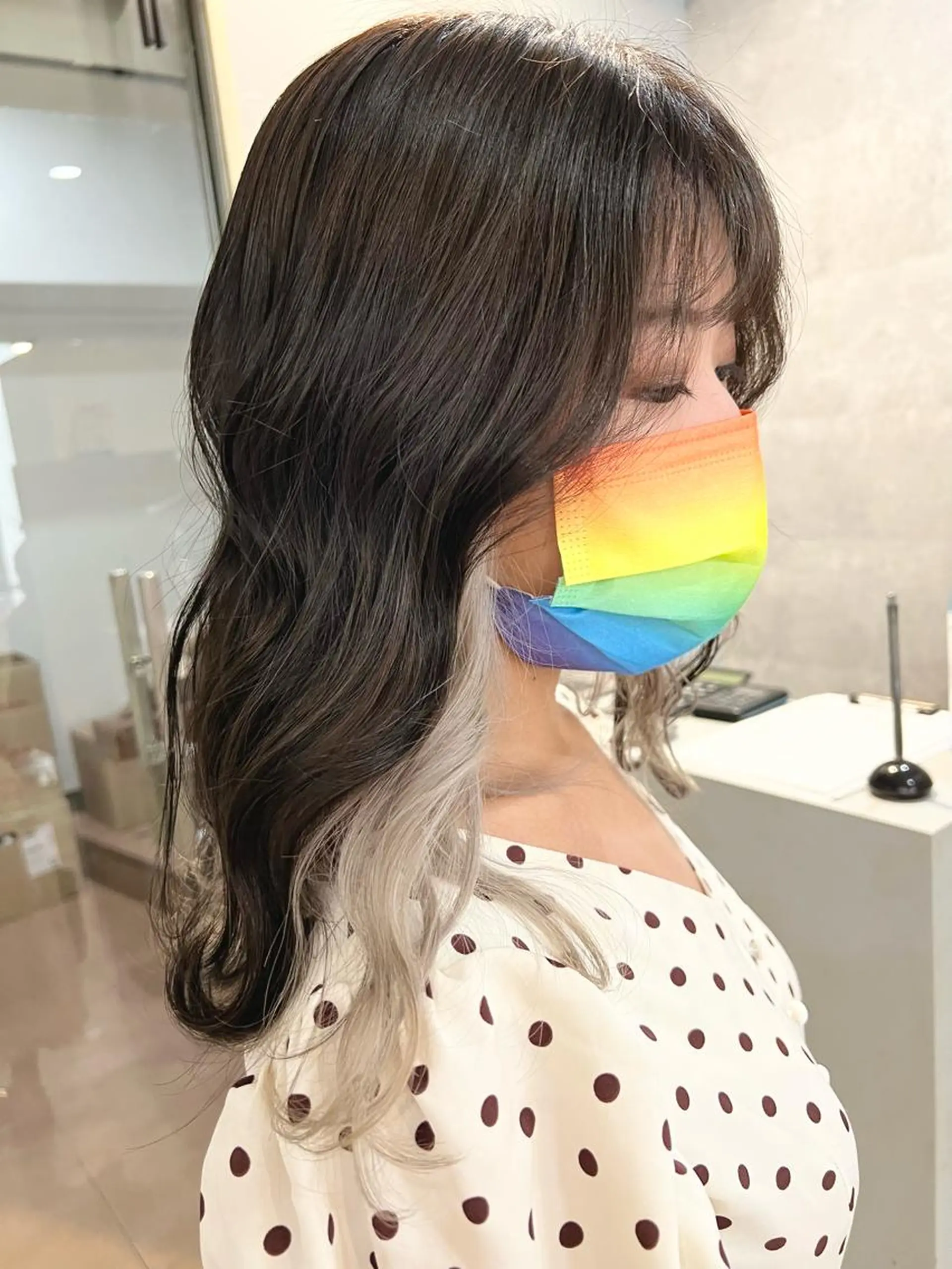 セミロング カラー カット ヘアカラー トリートメント M IIのヘアスタイル
