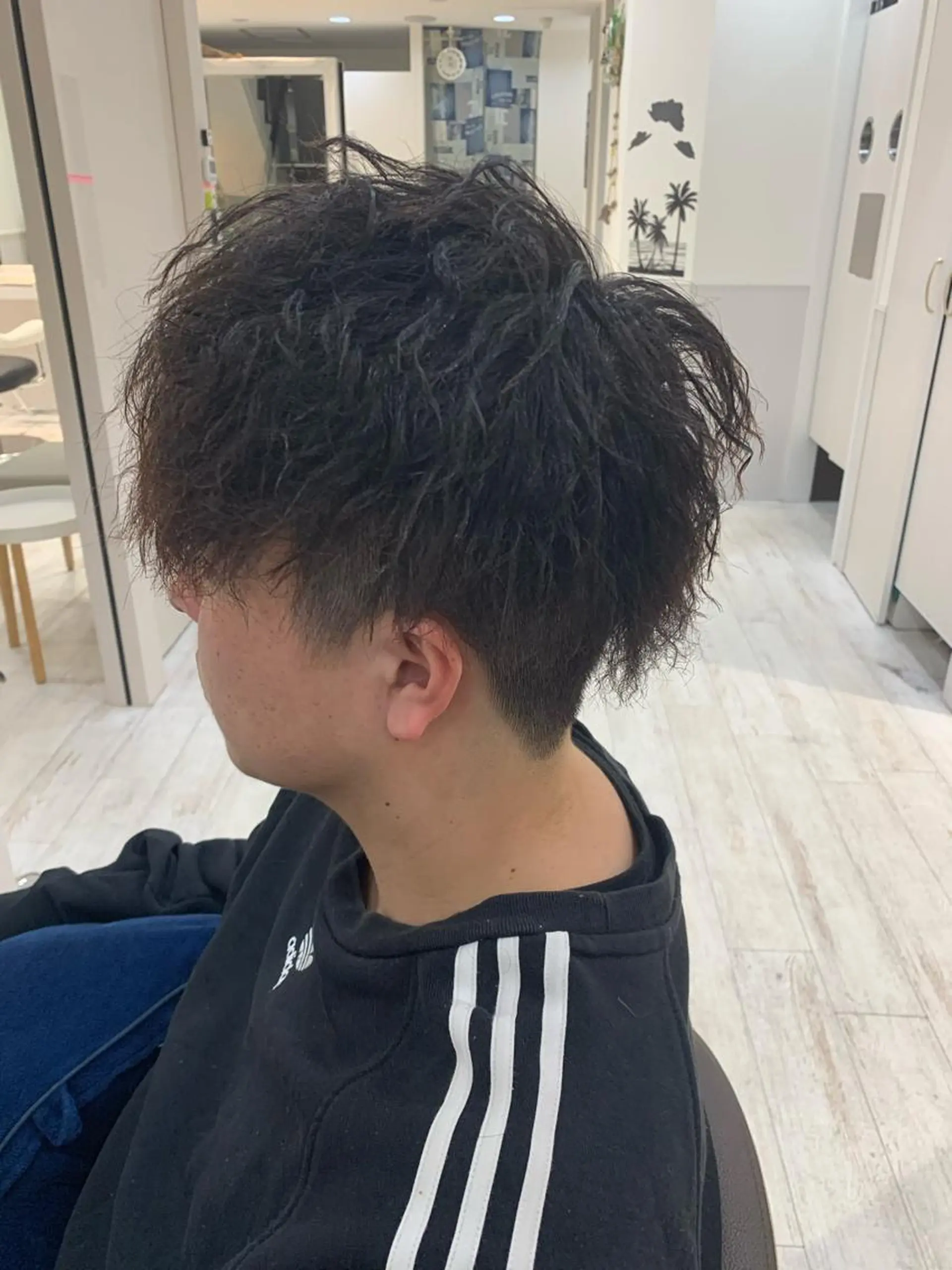 ショート パーマ メンズ マッシュ IwAsh中山所属・✂︎中山ブリーチ・ パーマ✂︎露木智也のヘアスタイル