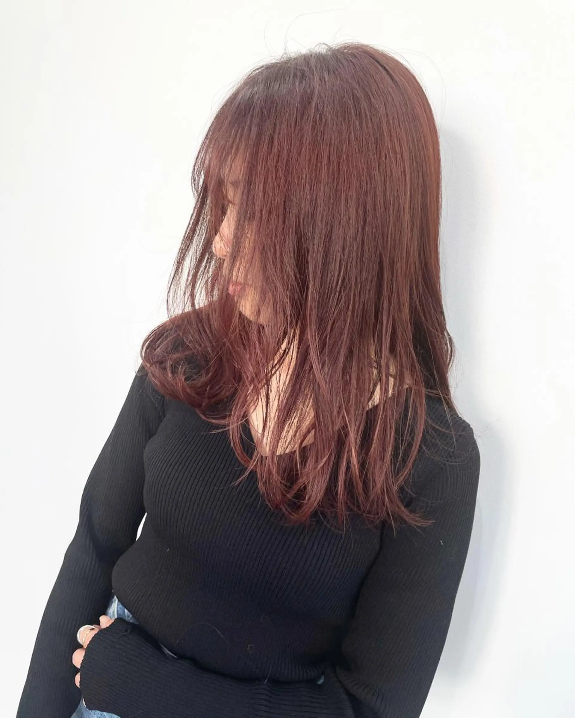 ロング カラー カシス ピンクカラー LIG daimyo所属・宮本 円のヘアスタイル