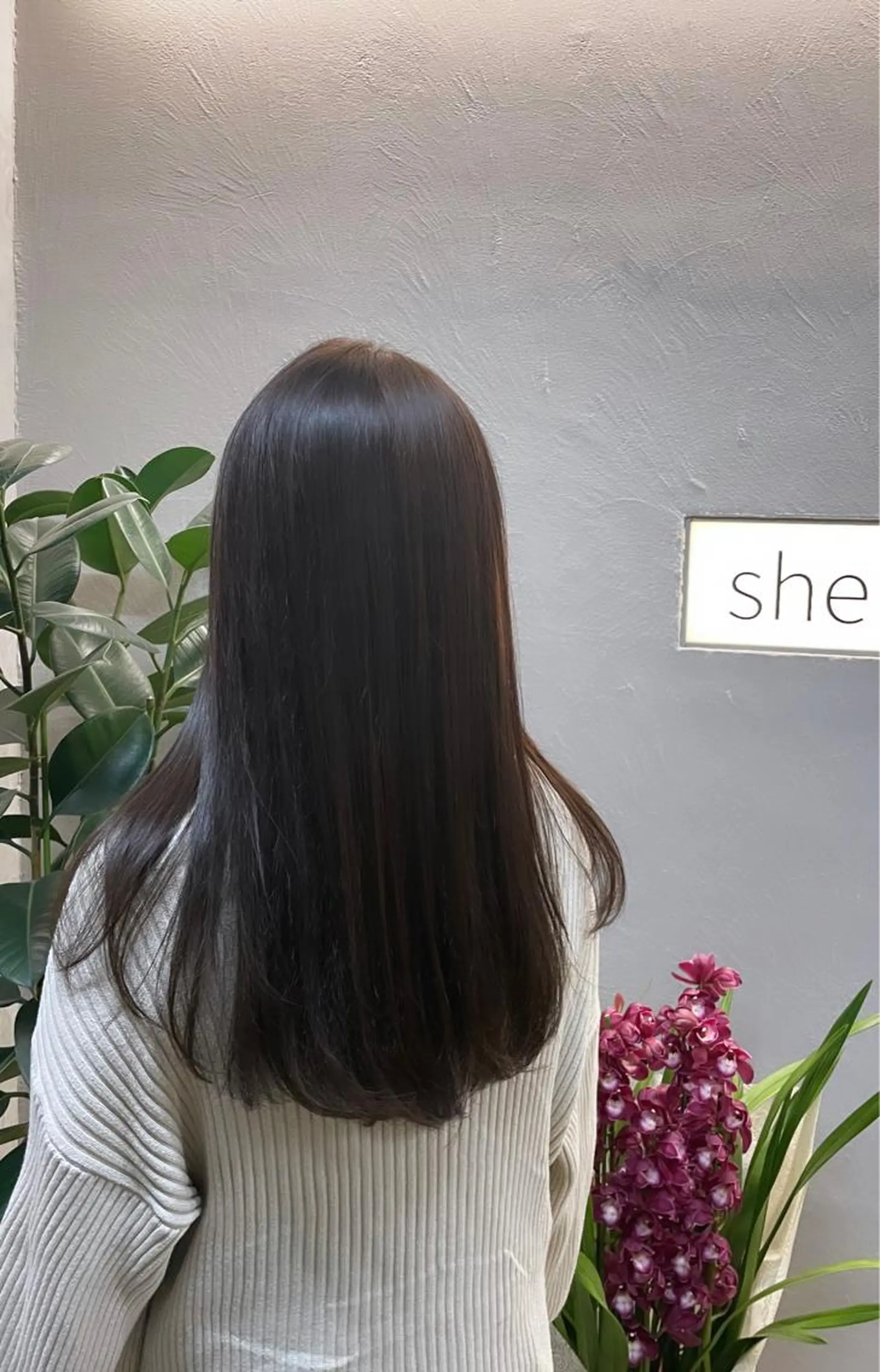 ロング カット 縮毛矯正 トリートメント 透明感カラー/艶髪 ♥柏谷菜穂♥のヘアスタイル