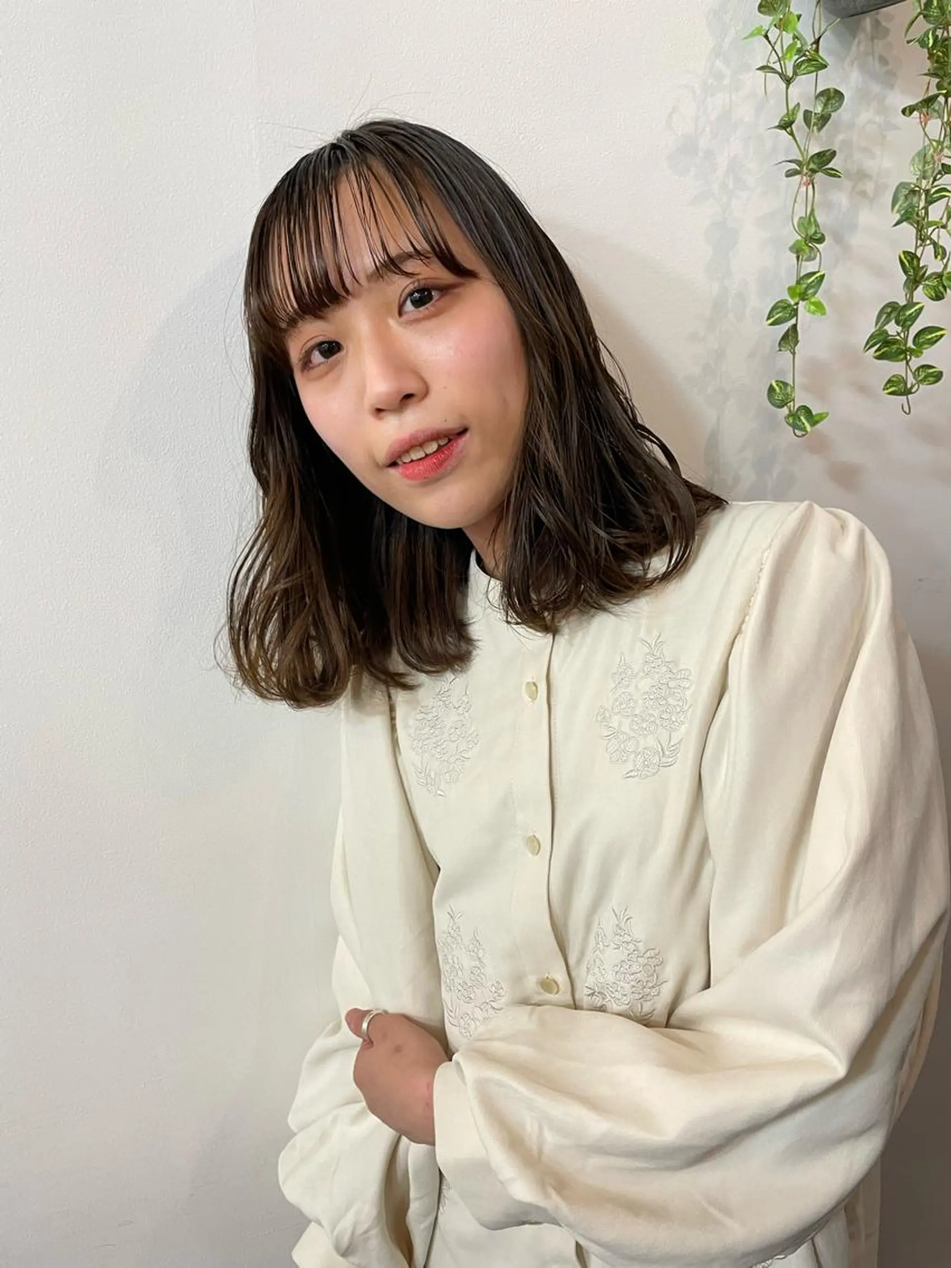 ミディアム カラー カット パーマ トリートメント ツヤ美髪💐 髪質改善/高山愛来のヘアスタイル