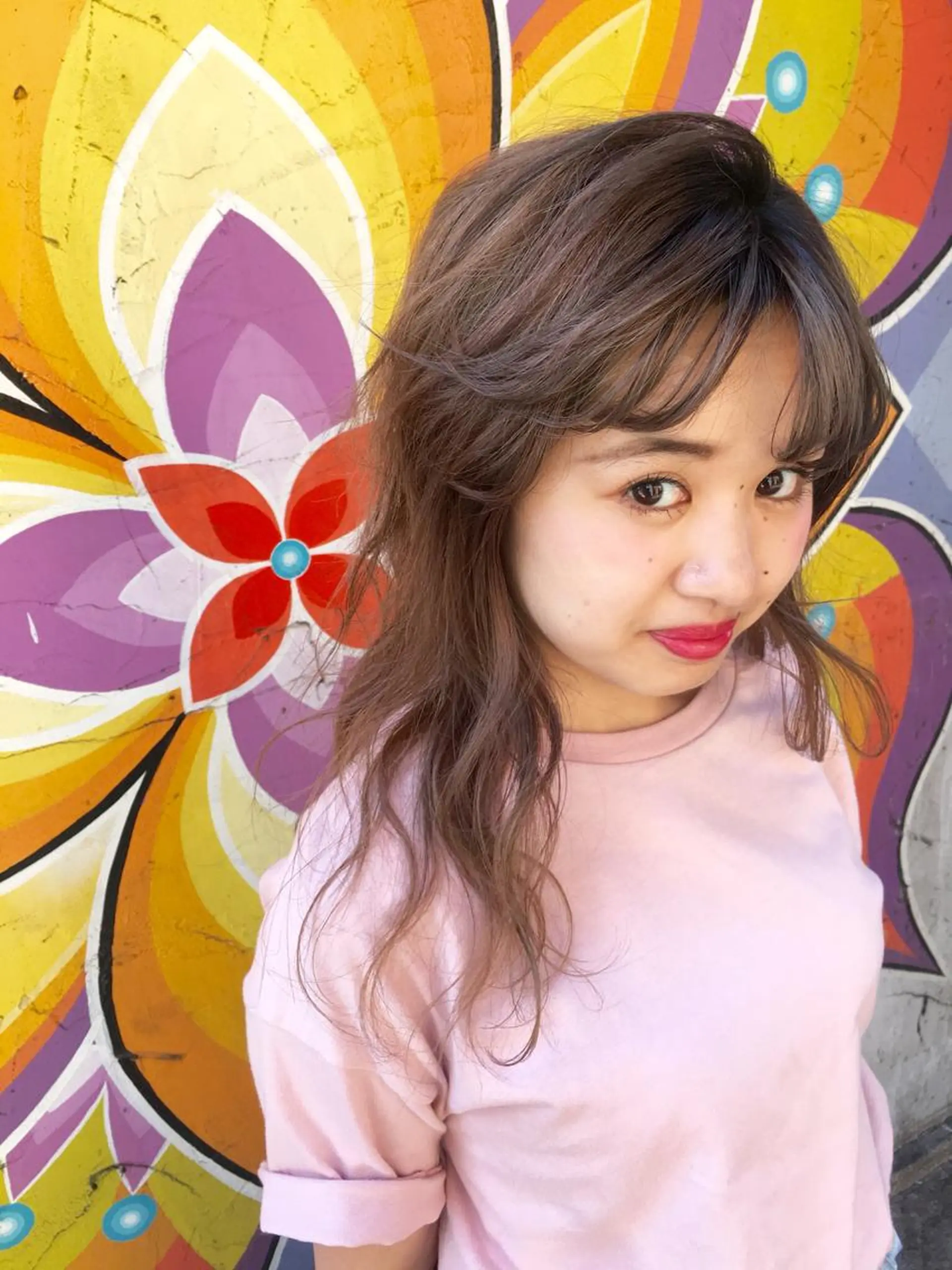 セミロング カラー アッシュ ハイトーンカラー SALOWIN me＋店所属・半個室サロン🫧 ササキアヤカのヘアスタイル