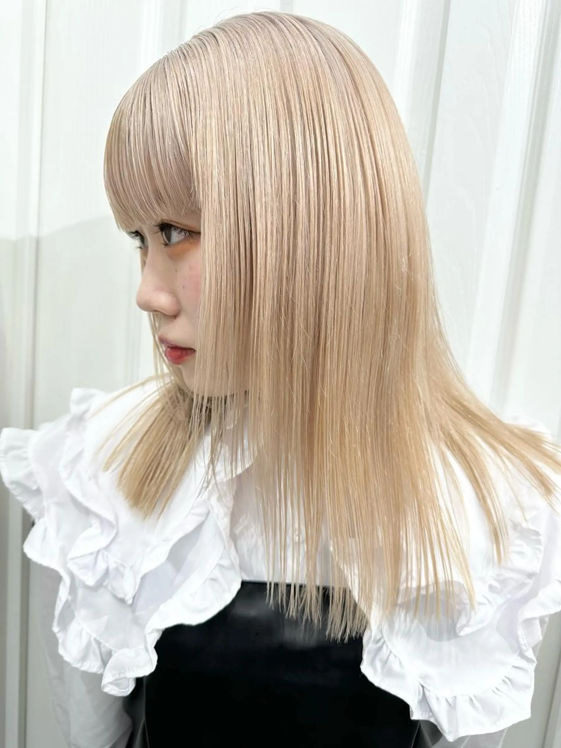 ミディアム カラー ヘアカラー トリートメント ヘッドスパ ヘアセット kai .のヘアスタイル