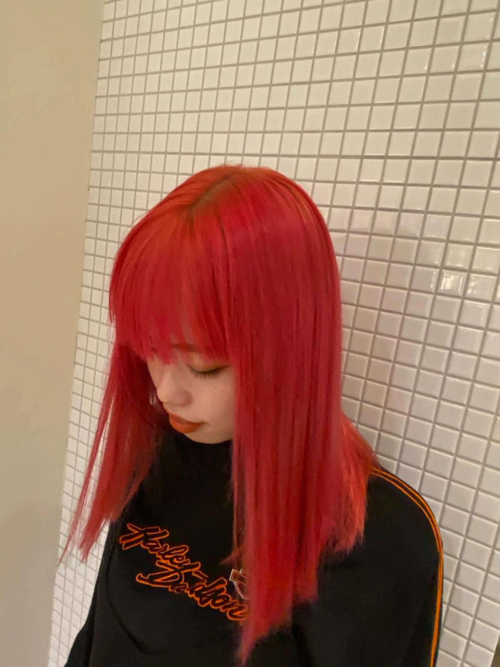 ミディアム カラー キクチ ホナミのヘアスタイル