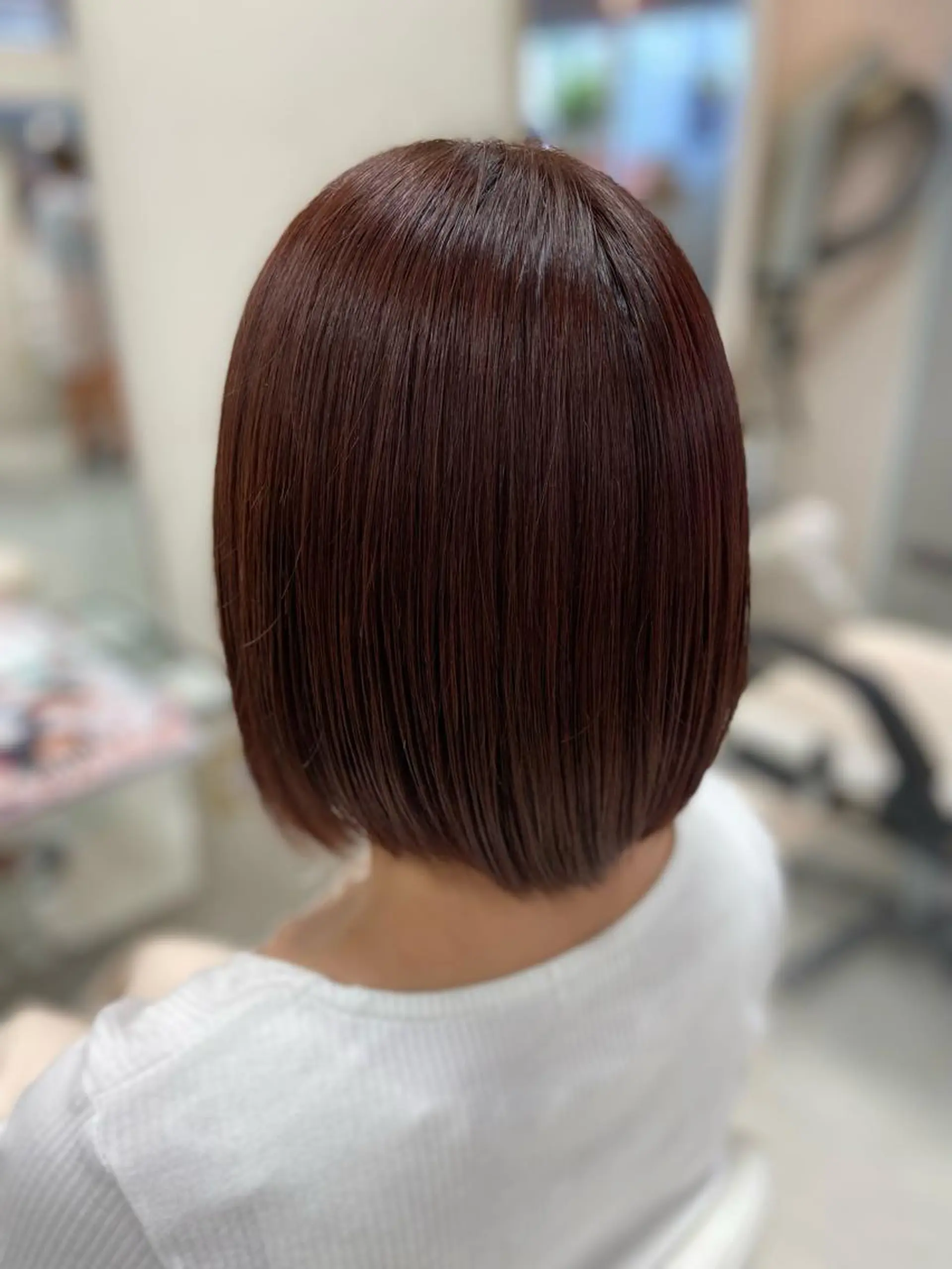 ミディアム カラー ブラウンカラー レッドカラー レッドブラウン ヘアカラー トリートメント 菊地 美憂のヘアスタイル