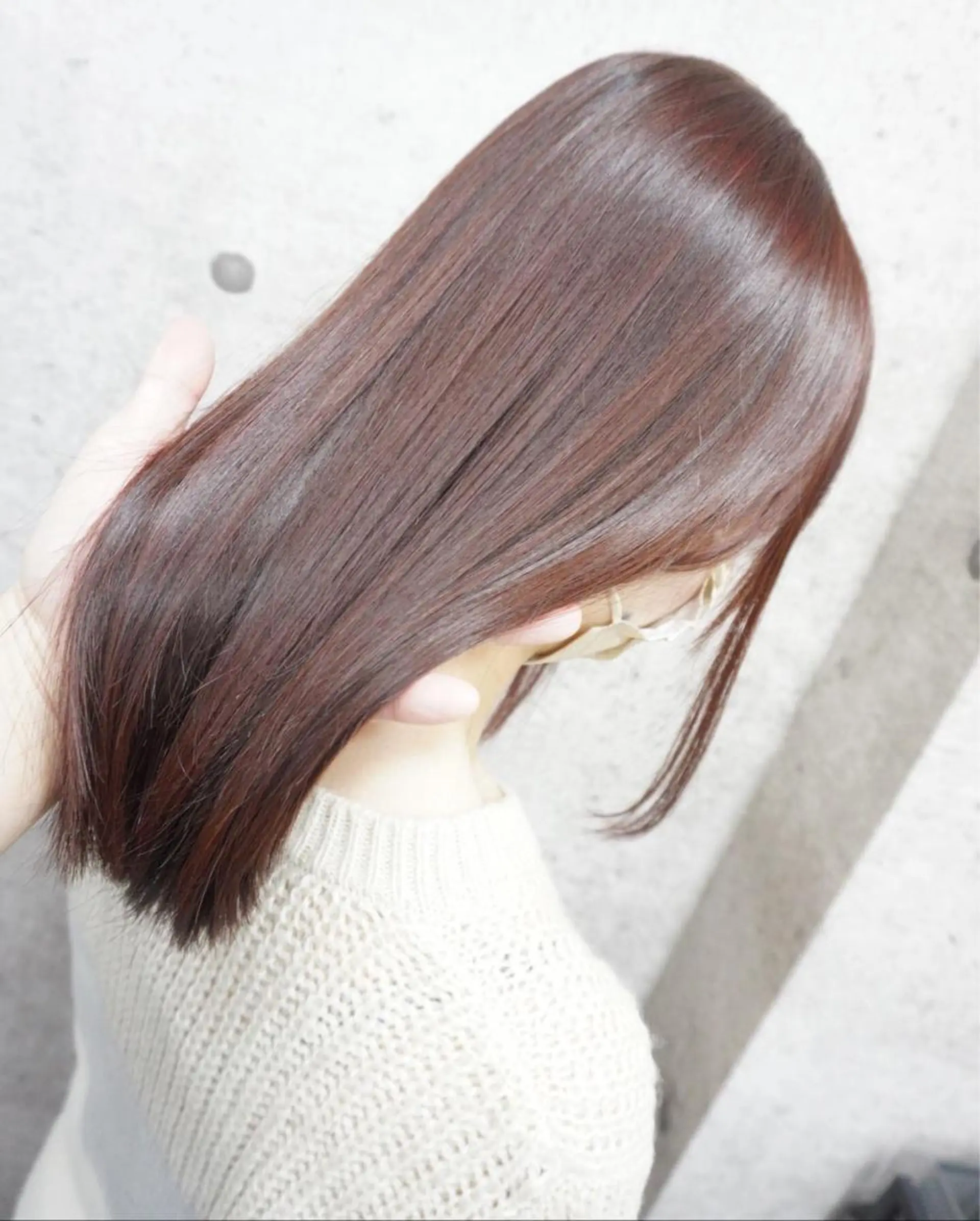 ミディアム オレンジブラウン ピンクブラウン 縮毛矯正 トリートメント カット ヘアカラー トリートメント hair teria ryu 大塚のヘアスタイル