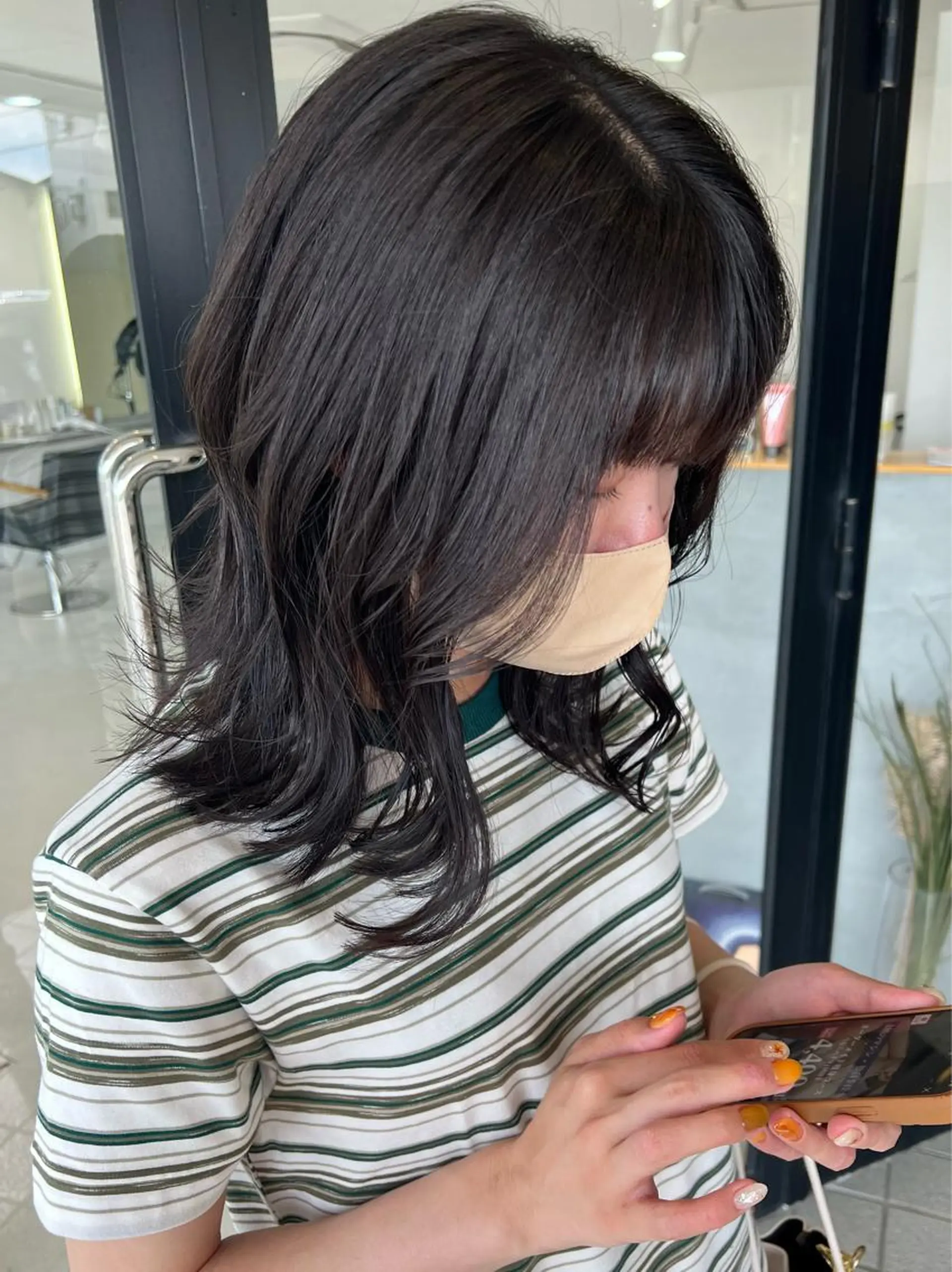 ミディアム ヘアカラー カドムラ モエのヘアスタイル