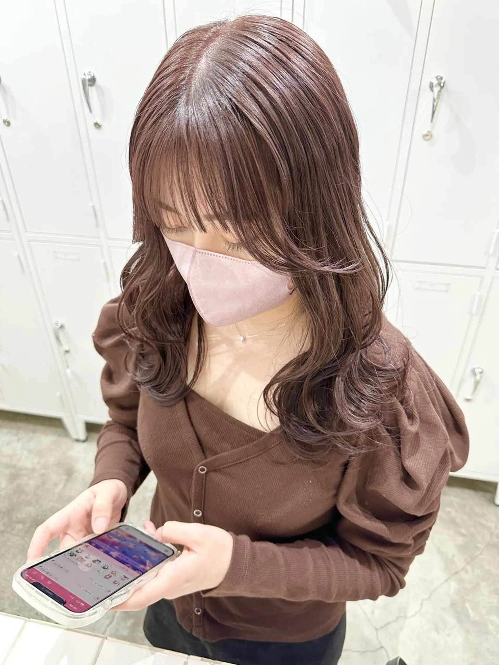 ミディアム カラー ヘアカラー トリートメント ヘッドスパ ヘアセット kai .のヘアスタイル