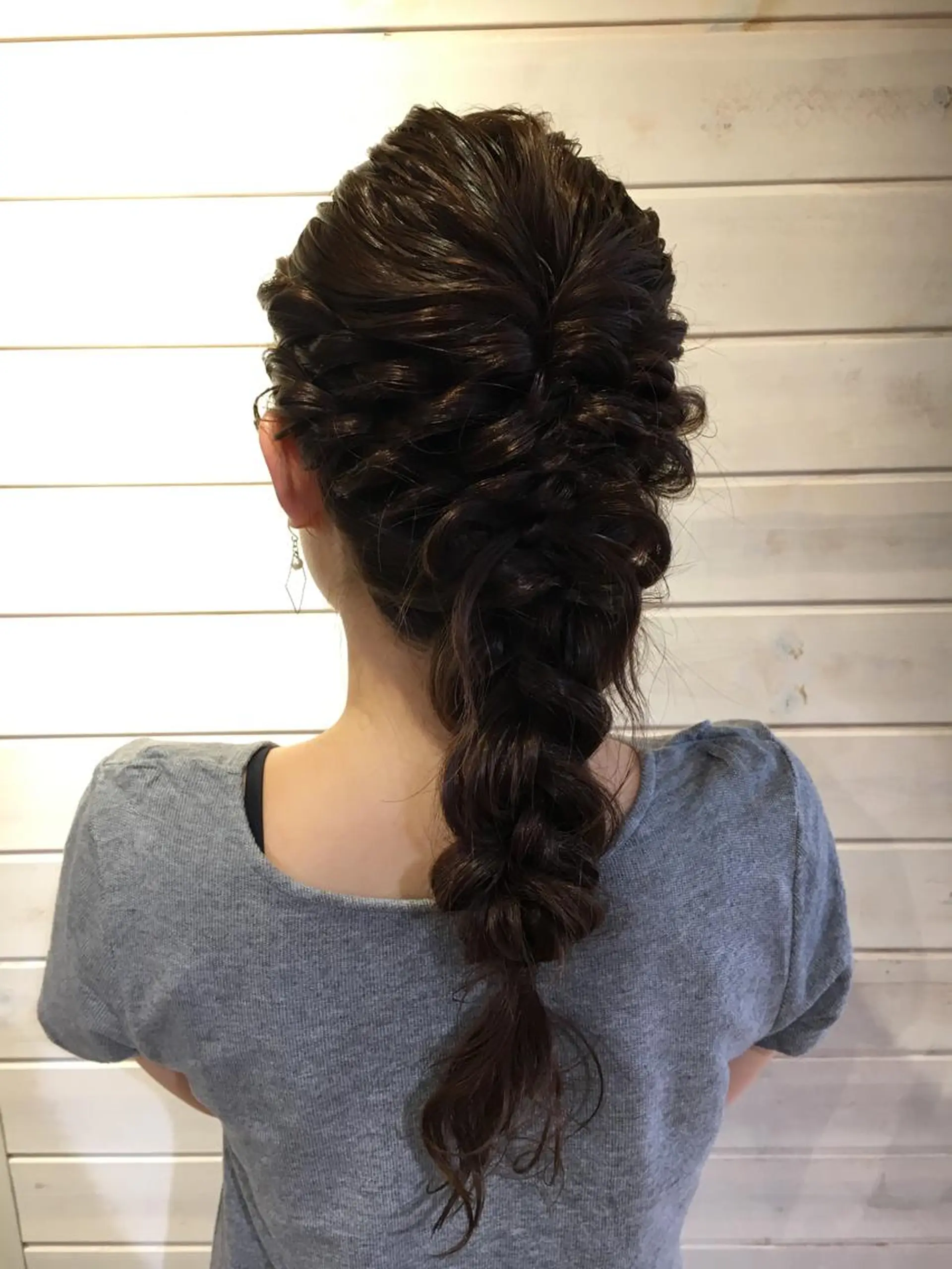 セミロング ヘアアレンジ 野崎 ひかりのヘアスタイル