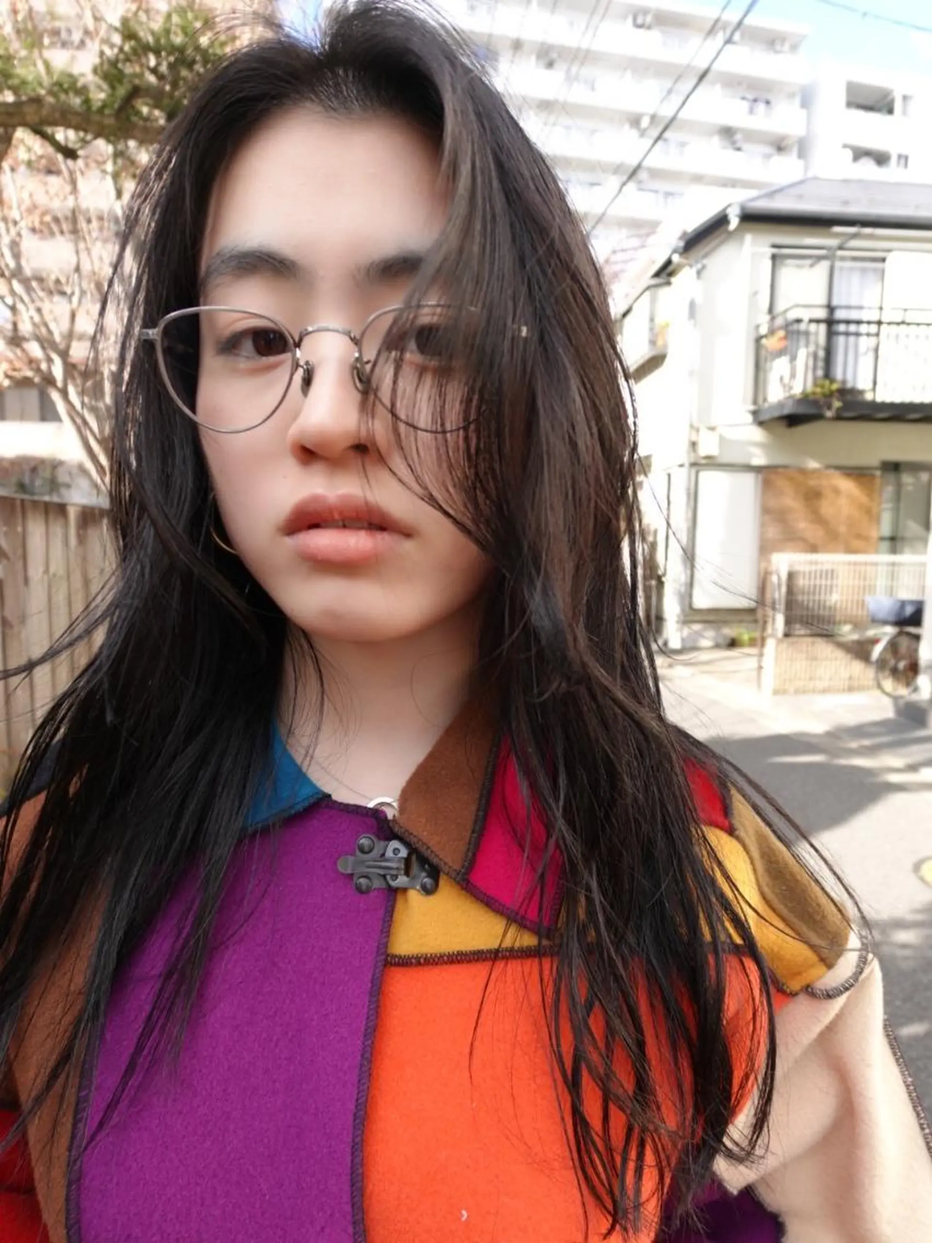カラー パーマ ミディアム ショートボブ ミディアムパーマ アディクシーカラー ブリーチ ケアブリーチ ヘアカラー CEINE PATHのヘアスタイル