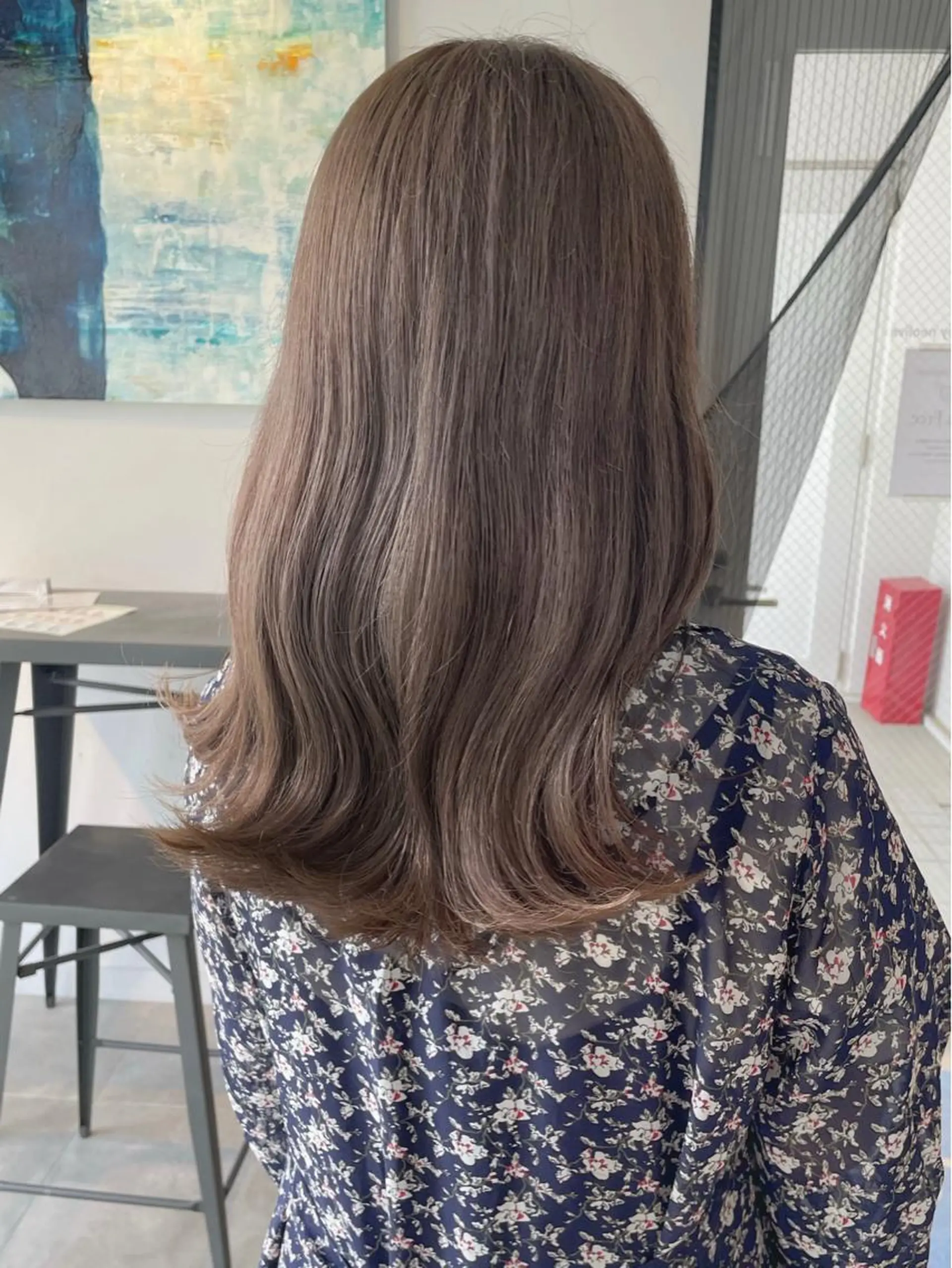セミロング カラー カット ヘアカラー トリートメント レイヤー/髪質改善カ ラ-🤍津田奈々美‎のヘアスタイル