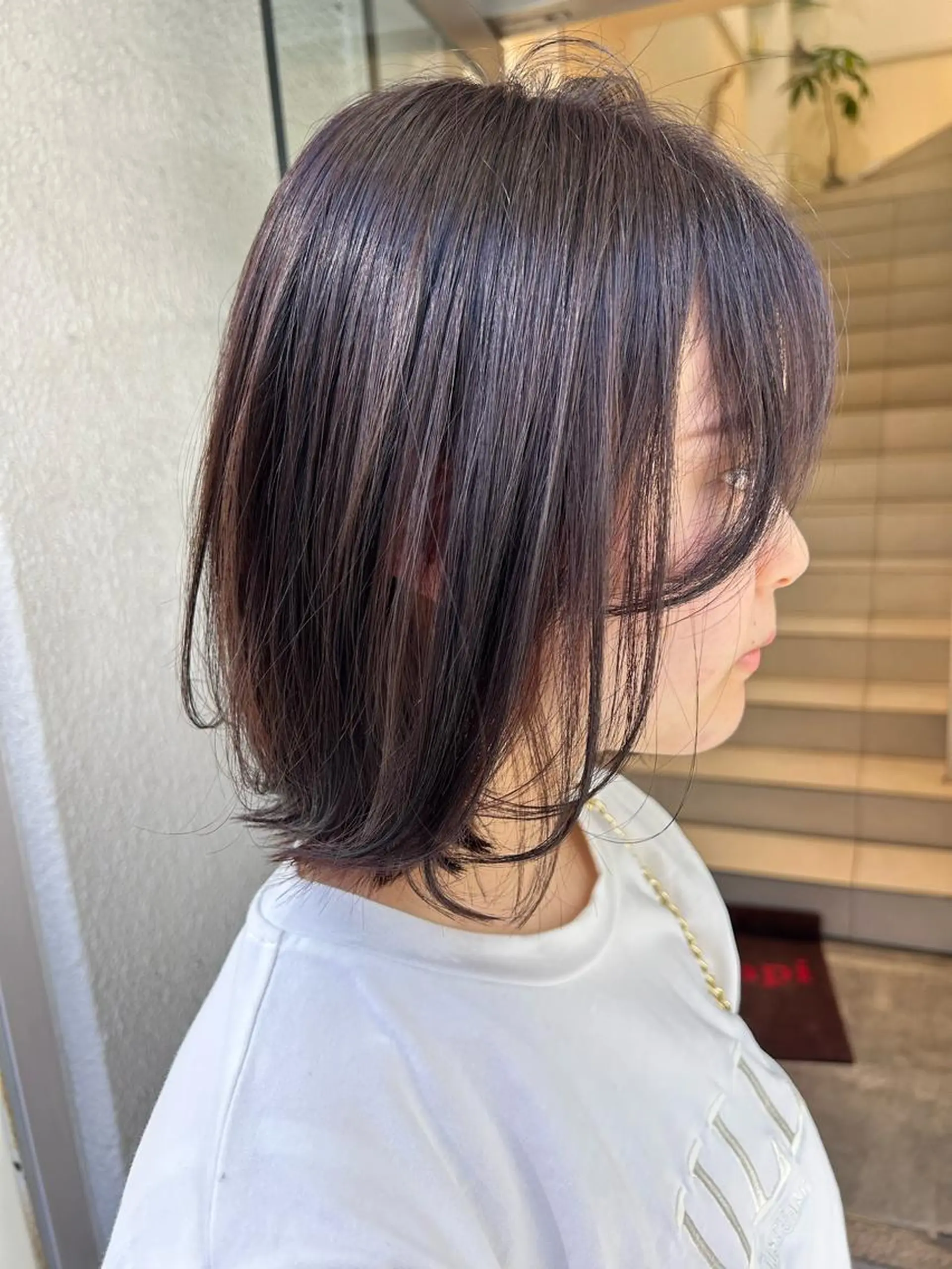 ミディアム カット ヘアカラー トリートメント 🪄髪質改善艶カラー 🦄石井栞のヘアスタイル