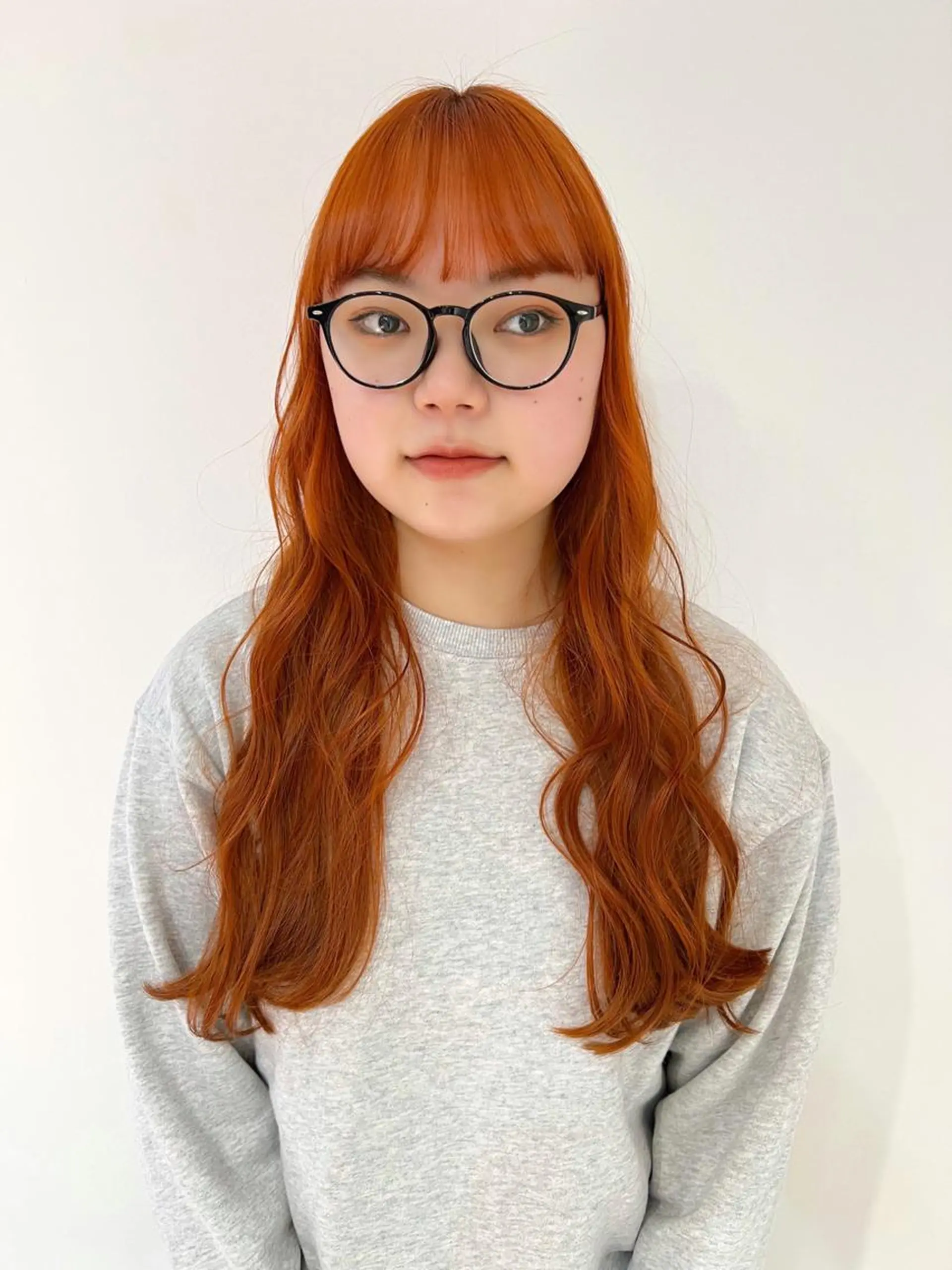 ロング カラー ハイトーンカラー オレンジ ピンクカラー ロング 🎀ダブルカラー/ ピンク×ガーリー🎀のヘアスタイル